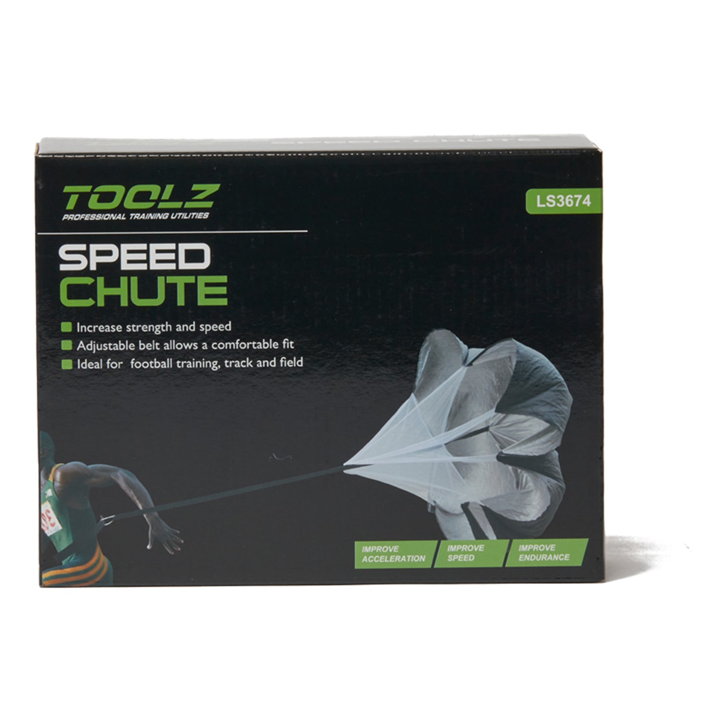 TOOLZ Speed Chute Training Device-Black