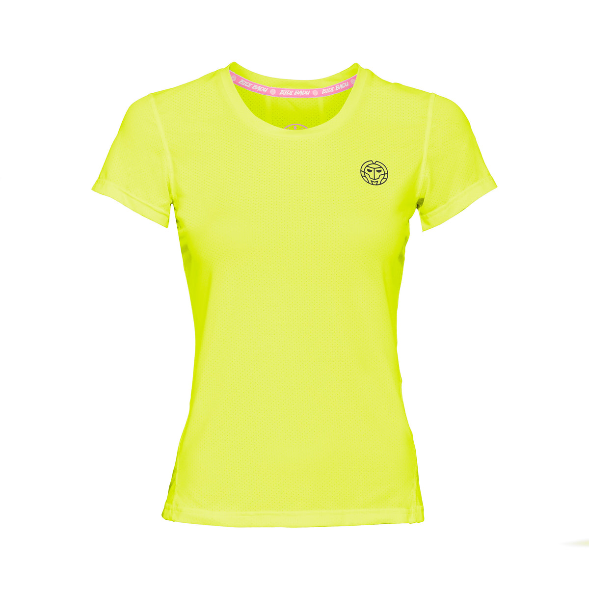 BIDI BADU Calla Tech Roundneck T-Shirt Girls-Neon Yellow,Black