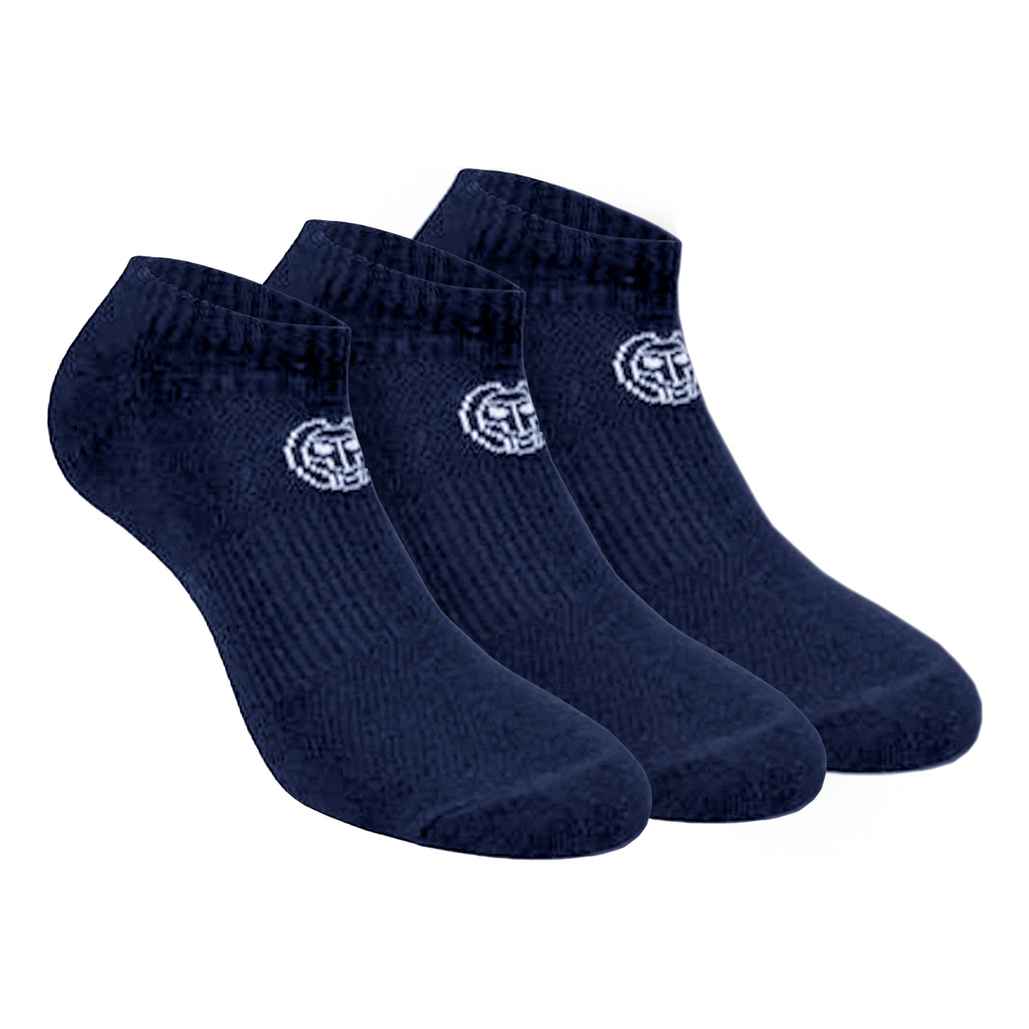 BIDI BADU No Party No Show Move Tennis Socks 3 Pack-Dark Blue,White