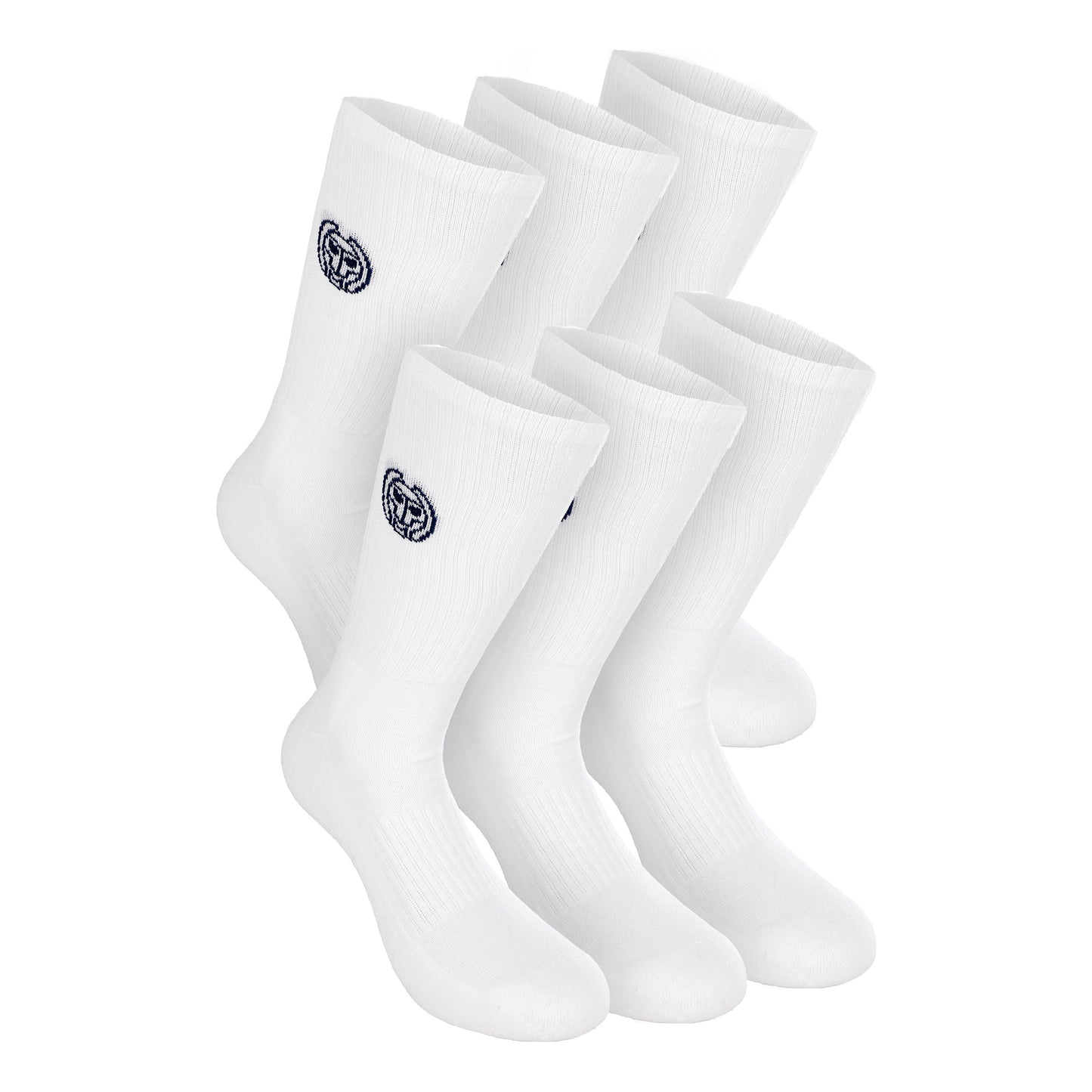 BIDI BADU Don Carlito XXL Crew Move Sports Socks 6 Pack-White