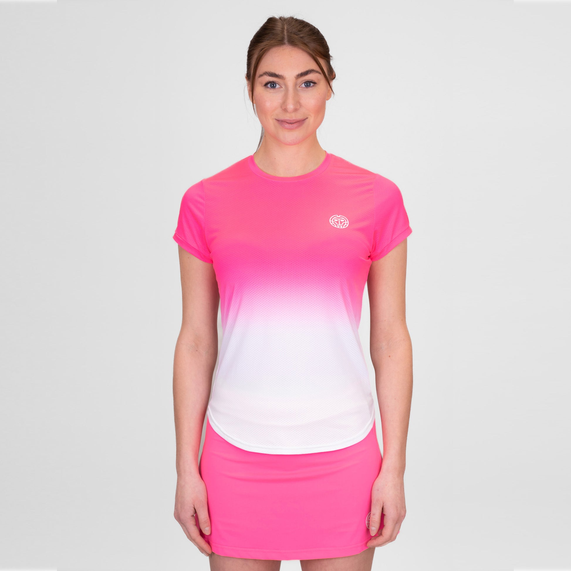 BIDI BADU Crew Gradiant T-Shirt Women-Pink,White
