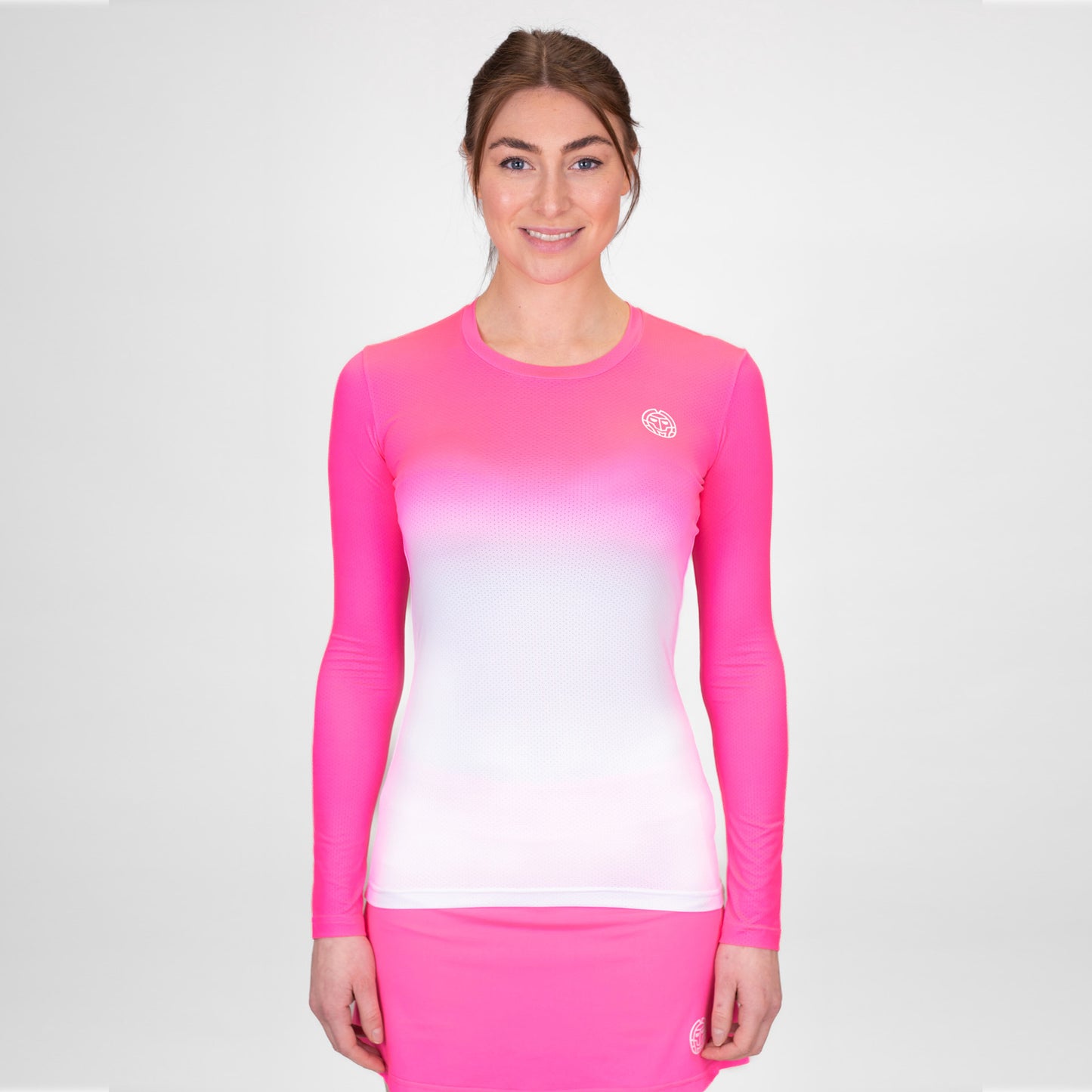 BIDI BADU Crew Gradiant Long Sleeve Women-Pink,White
