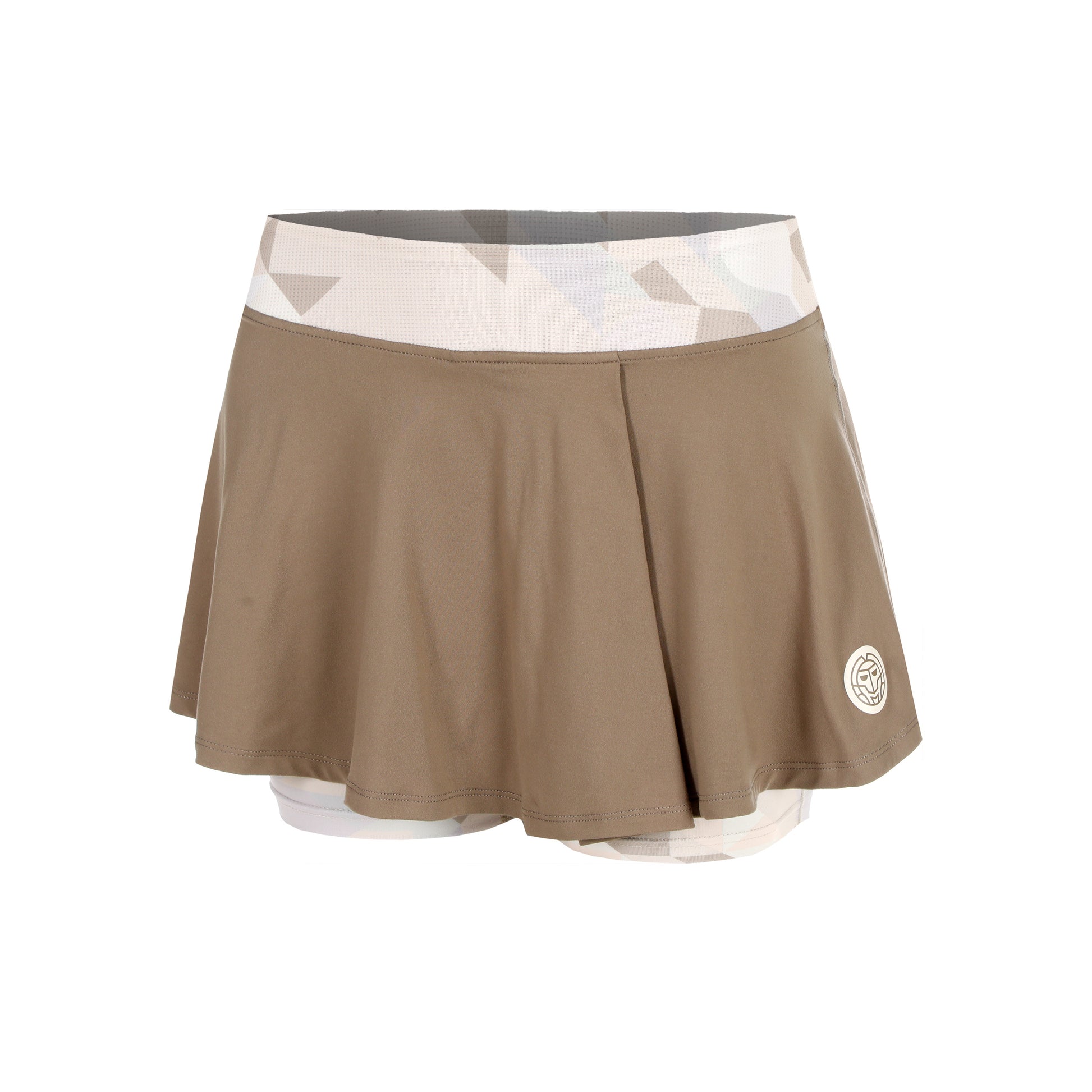 BIDI BADU Paris 2025 Printed Wavy Skirt Women-Brown,Beige