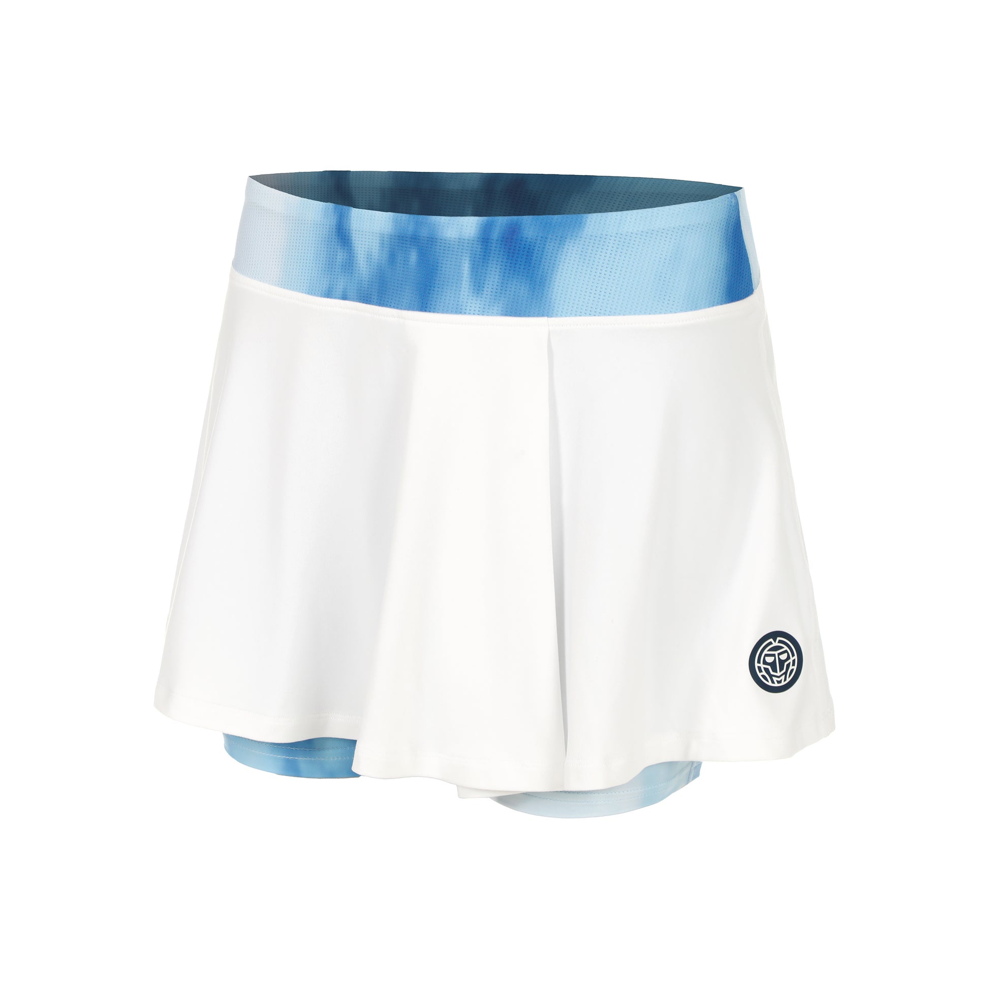BIDI BADU Watercolour Printed Wavy Skirt Women-White,Blue