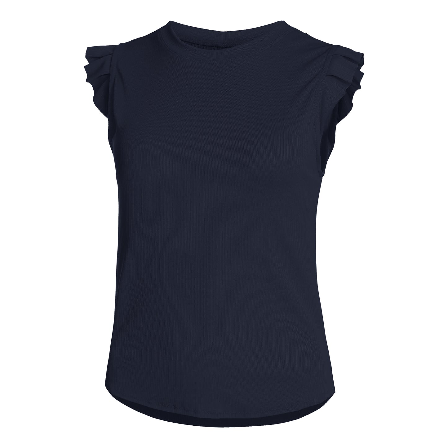Lucky in Love Bring It On Rib Tank Top Women-Blue