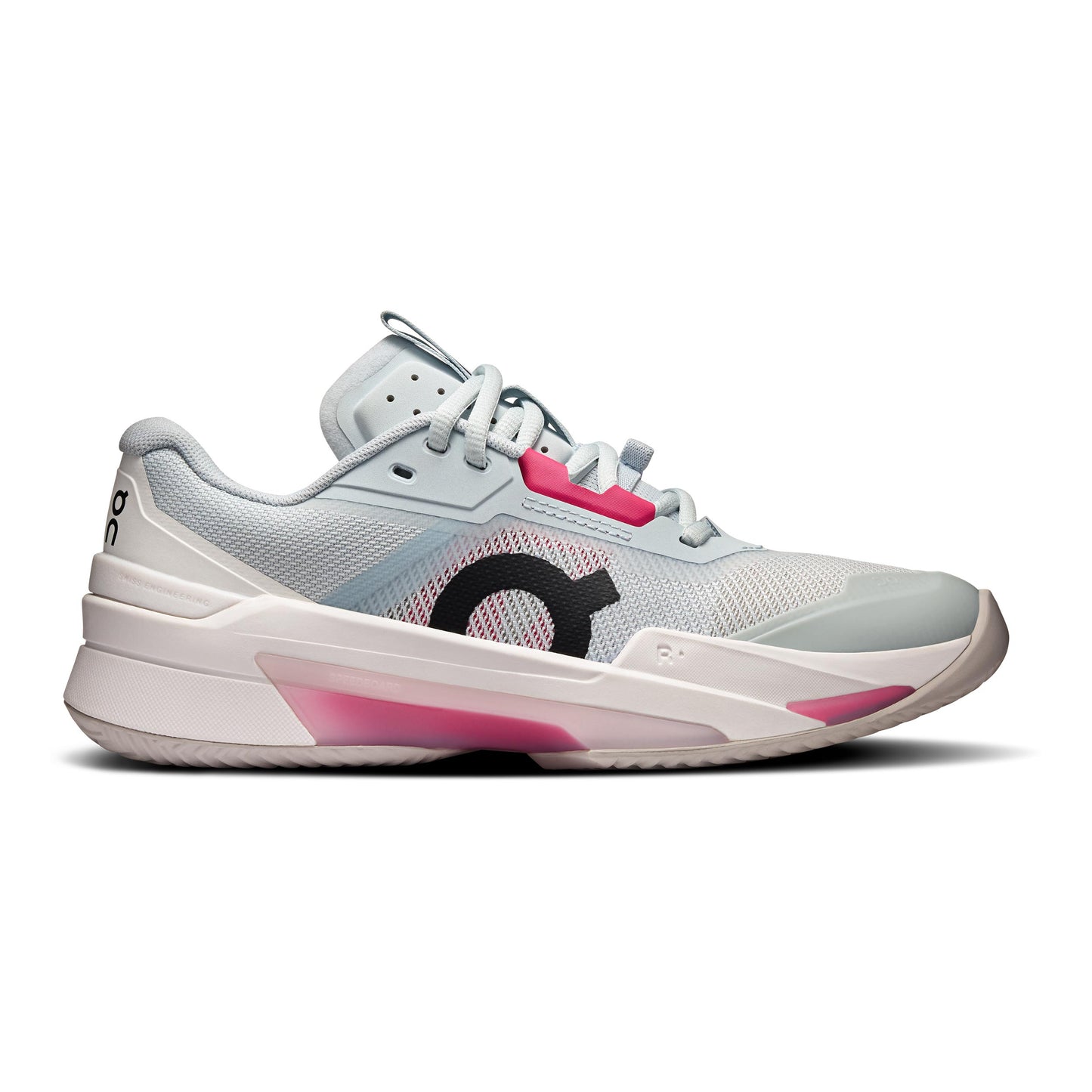 On THE ROGER Pro Fire Clay court shoe Women - light blue, pink