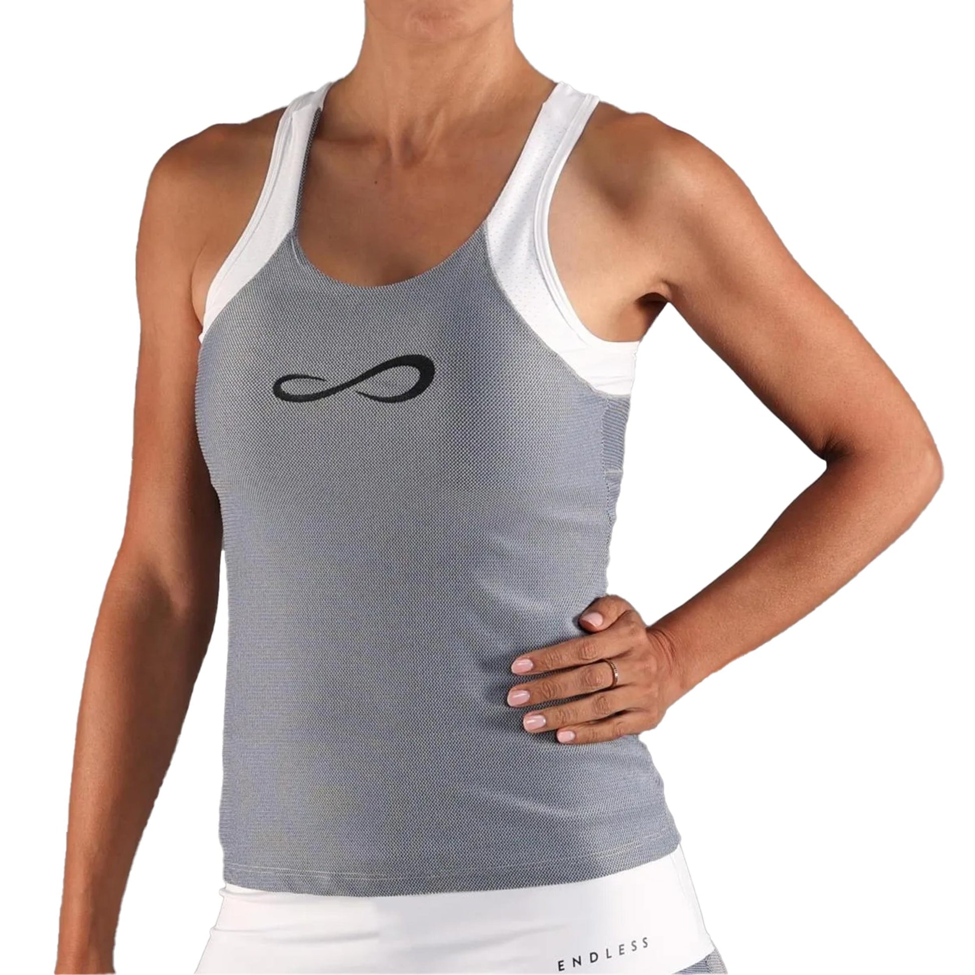Endless Starlett Tank top Women - silver, white