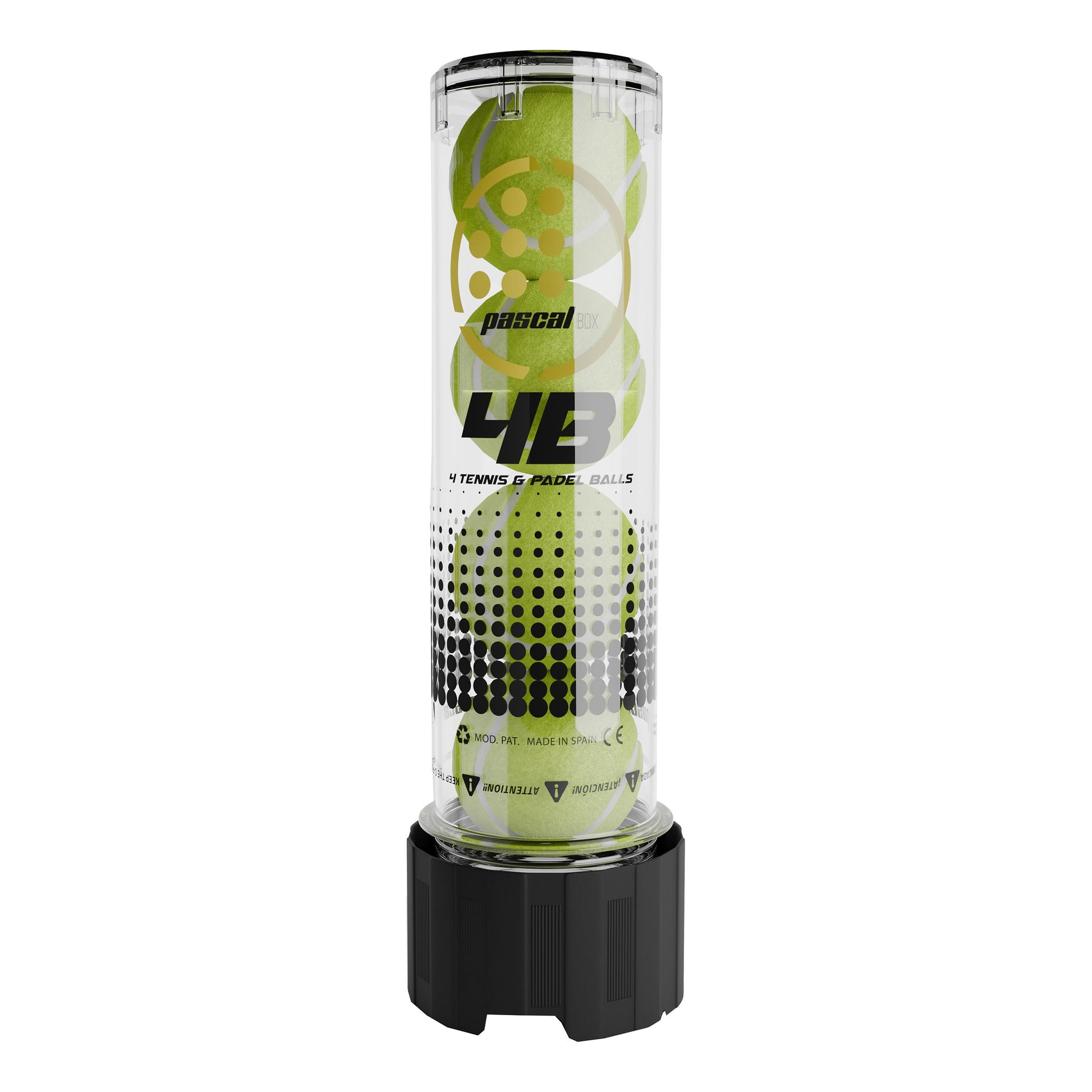 Bullpadel 4B Pressurizer-Black,Transparent