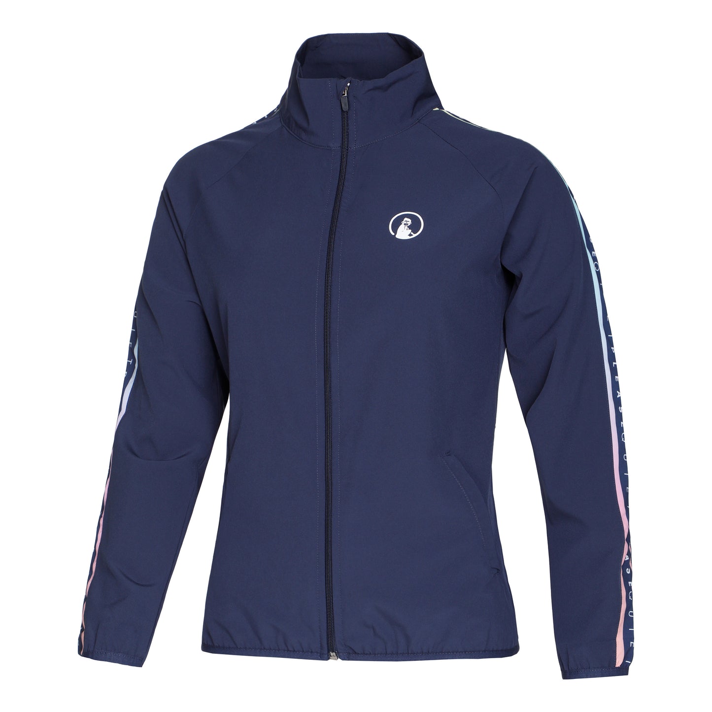Quiet Please Rainbow Stroke Training Jacket Women-Blue,Multicoloured