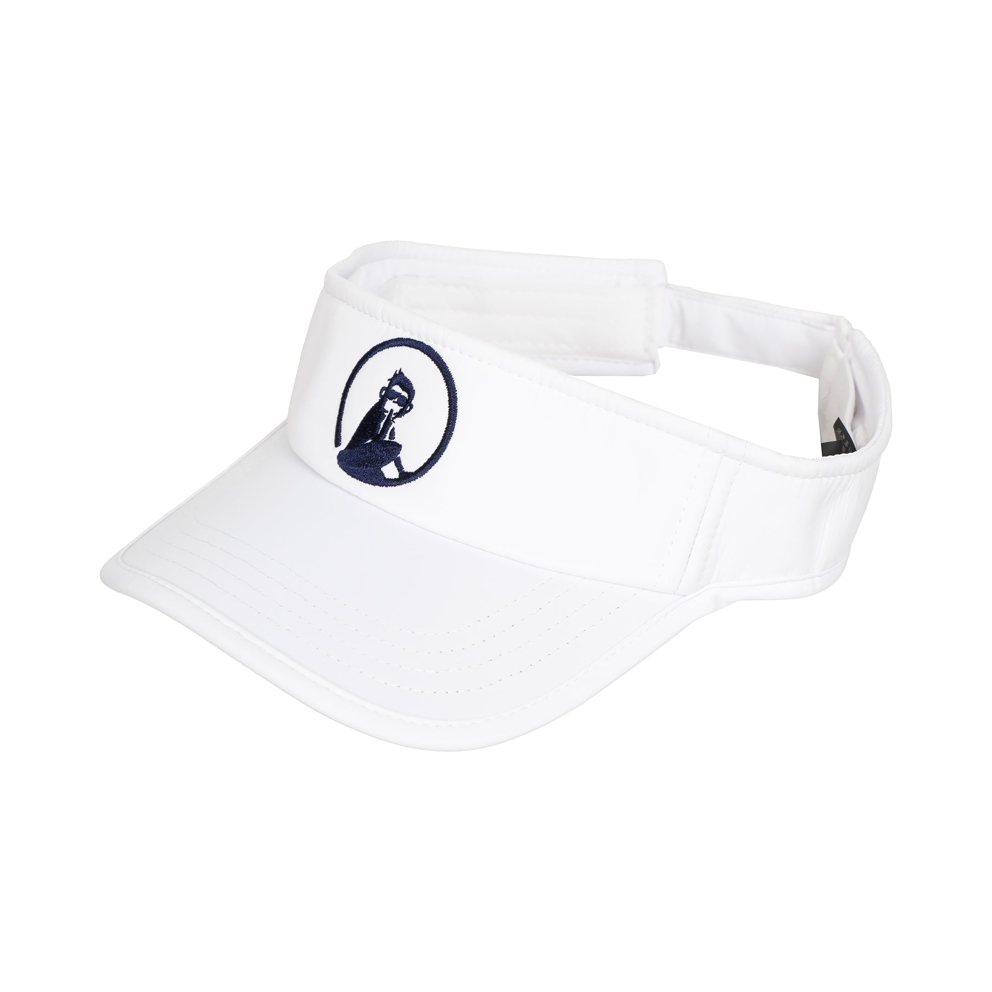 Quiet Please Court Visor-White,Black