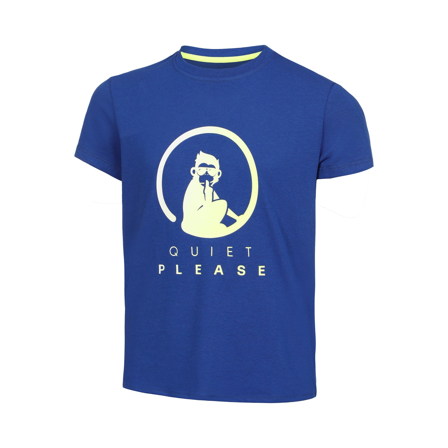 Quiet Please Advantage Logo T-Shirt Boys-Blue,Yellow