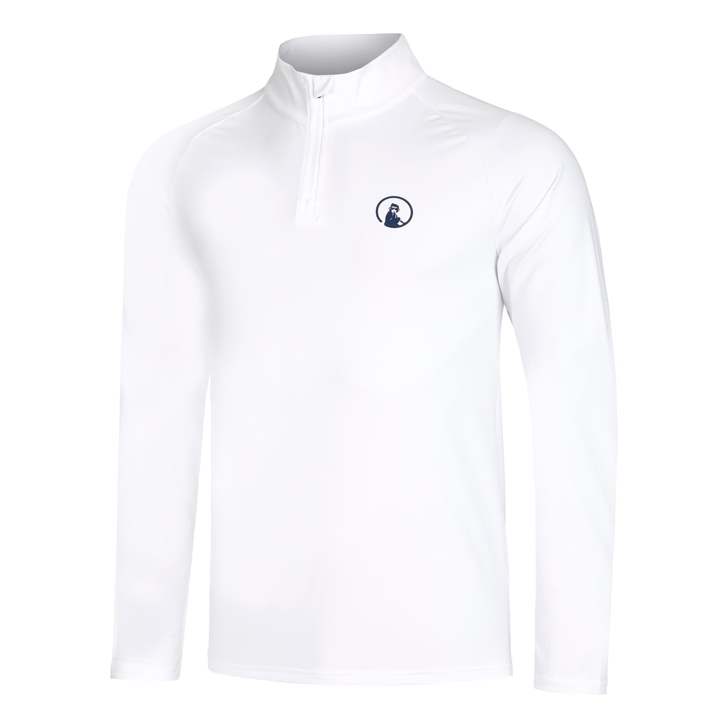 Quiet Please Big Serve 1/4 Zip Long Sleeve Men-White