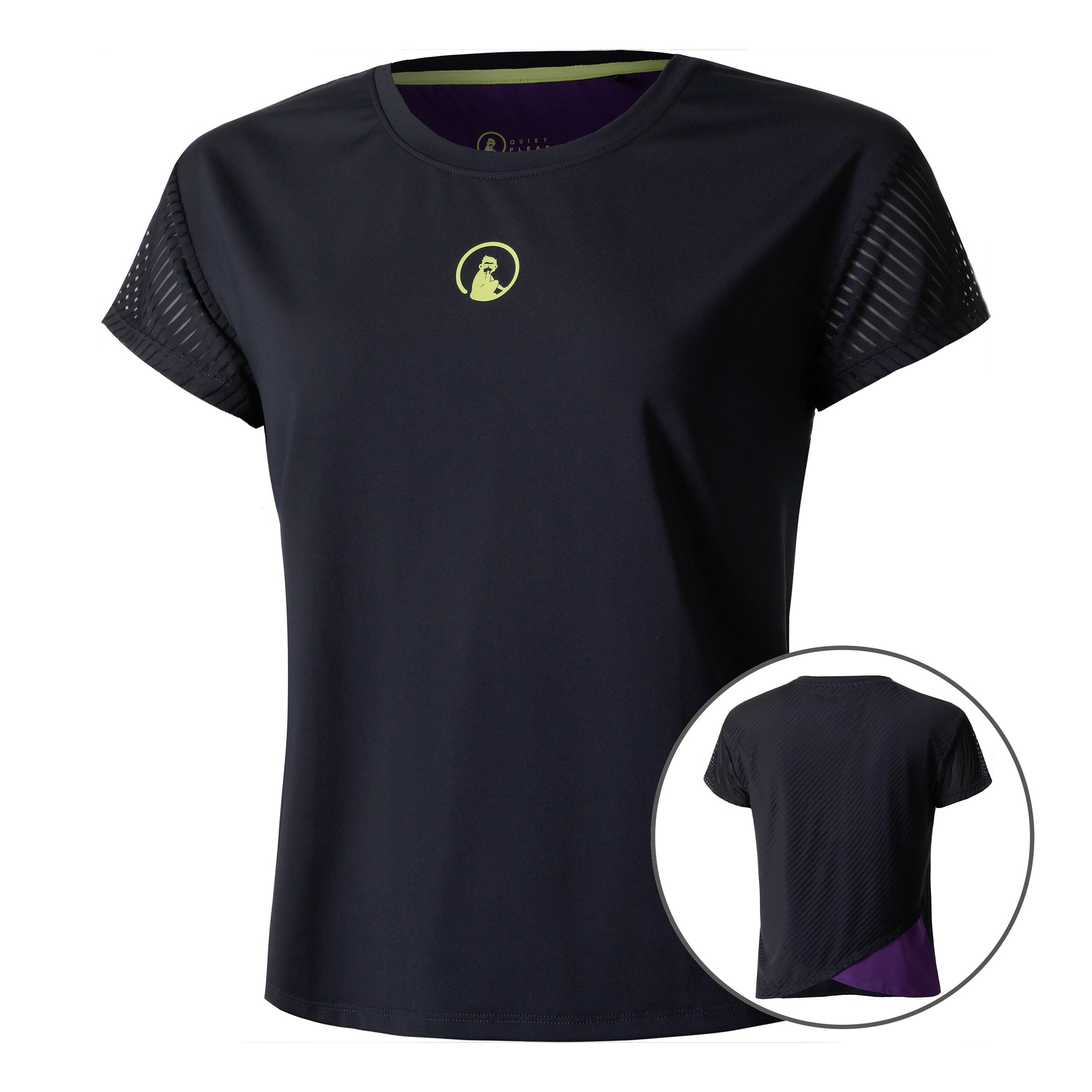 Quiet Please Perspectives Cross T-Shirt Women-Dark Blue