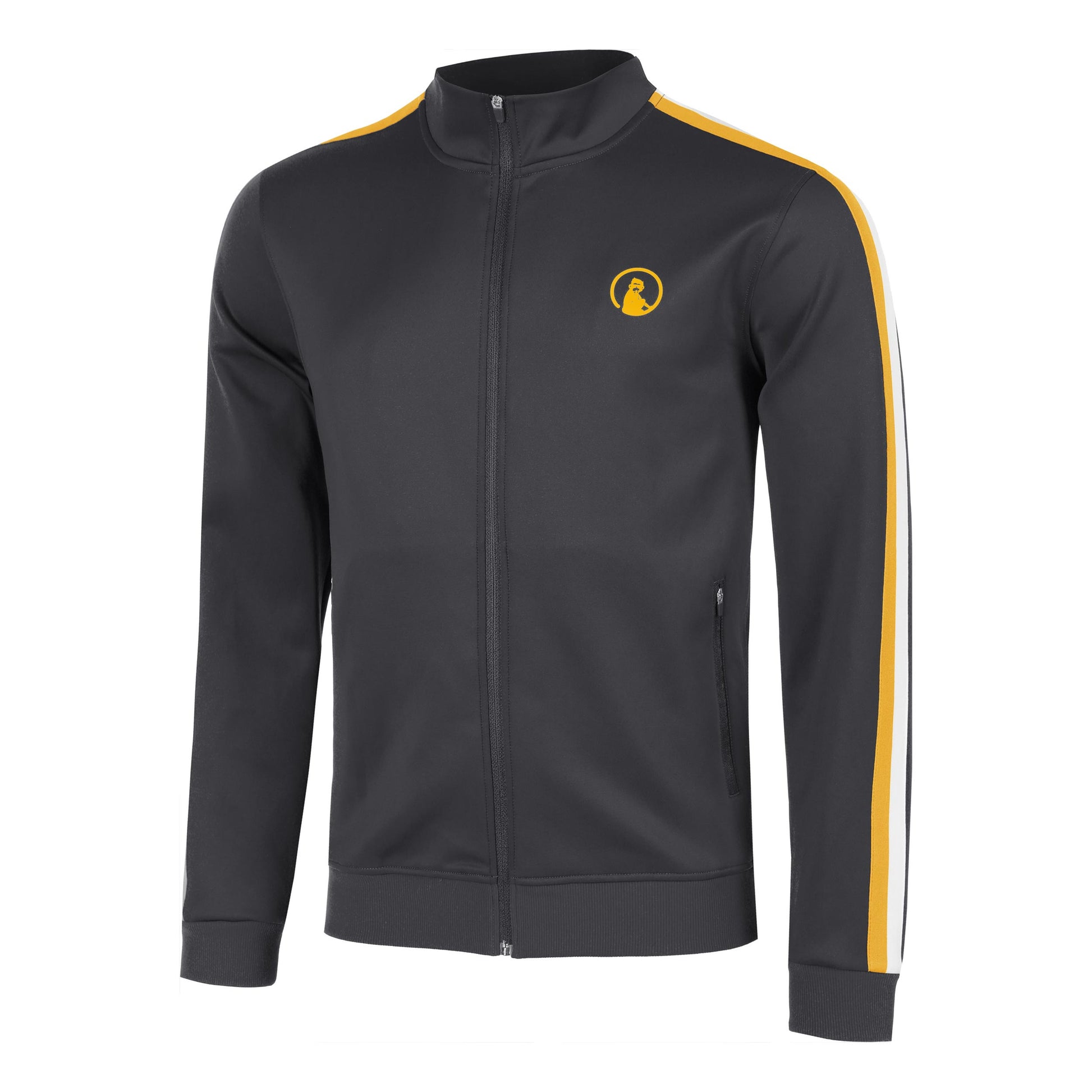 Quiet Please Endlessly Stripes Training Jacket Men-Anthracite,Orange