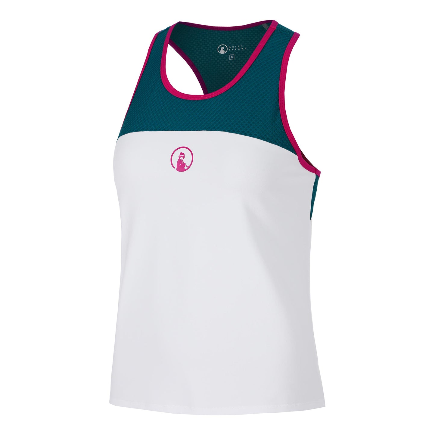 Quiet Please Create Racerback Tank Top Women-Petrol,Multicoloured