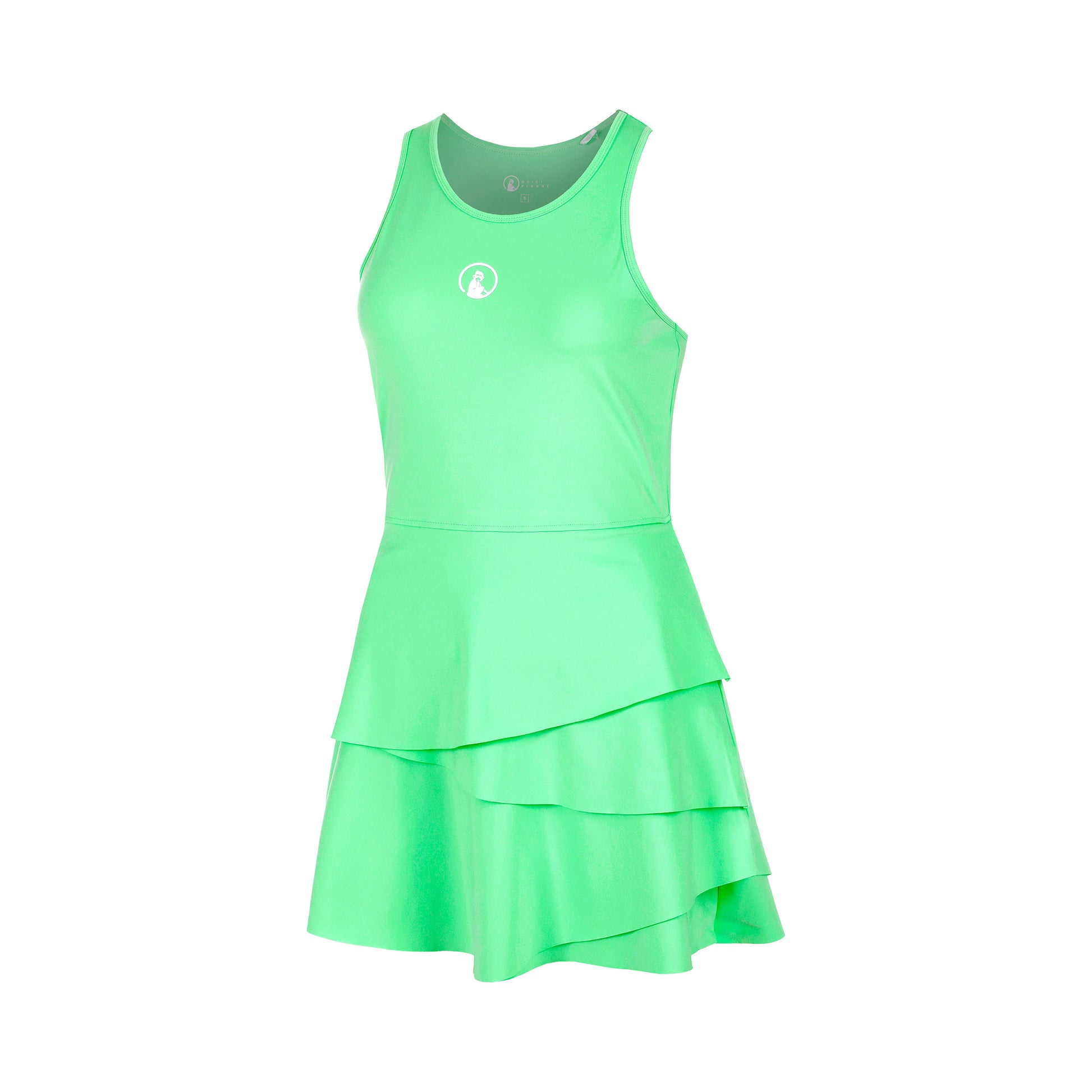 Quiet Please Joy Flounce Dress Girls - green, white