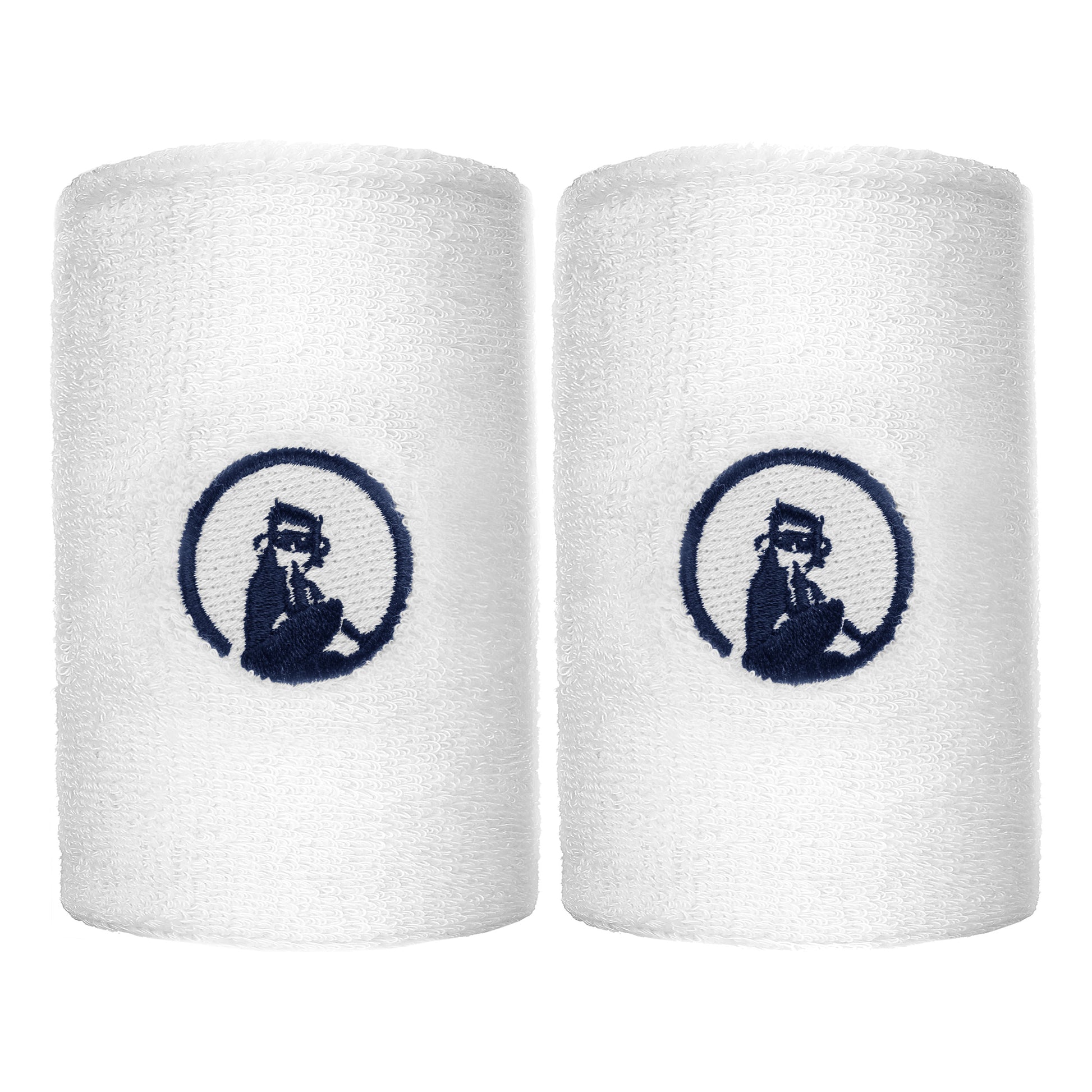 Quiet Please Wristband 2 Pack long - white, dark blue