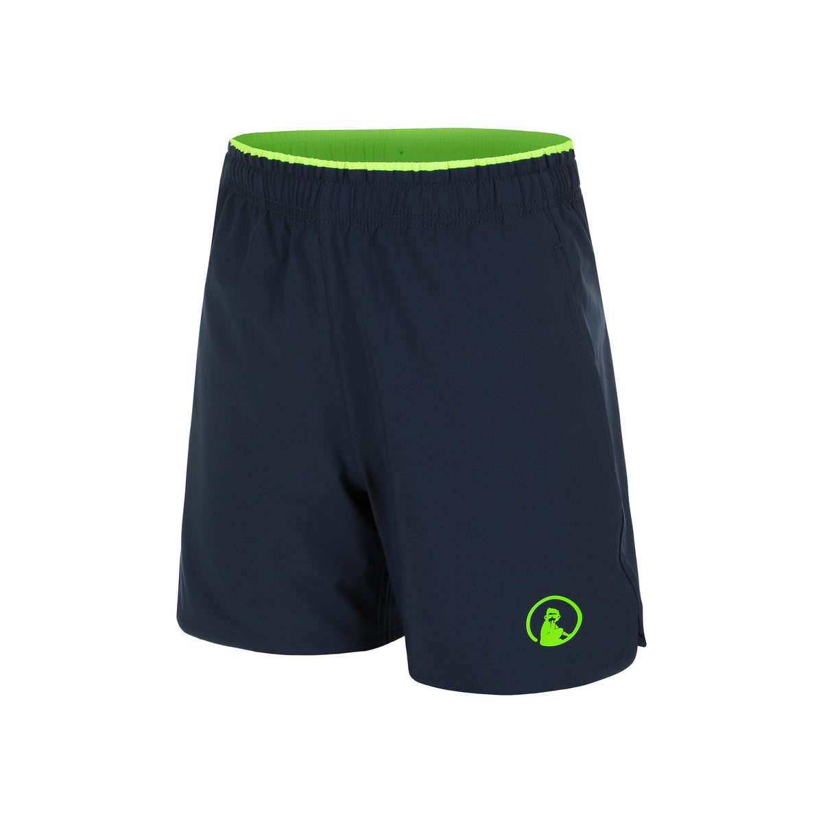 Quiet Please Smash Shorts Boys - dark blue, neon green