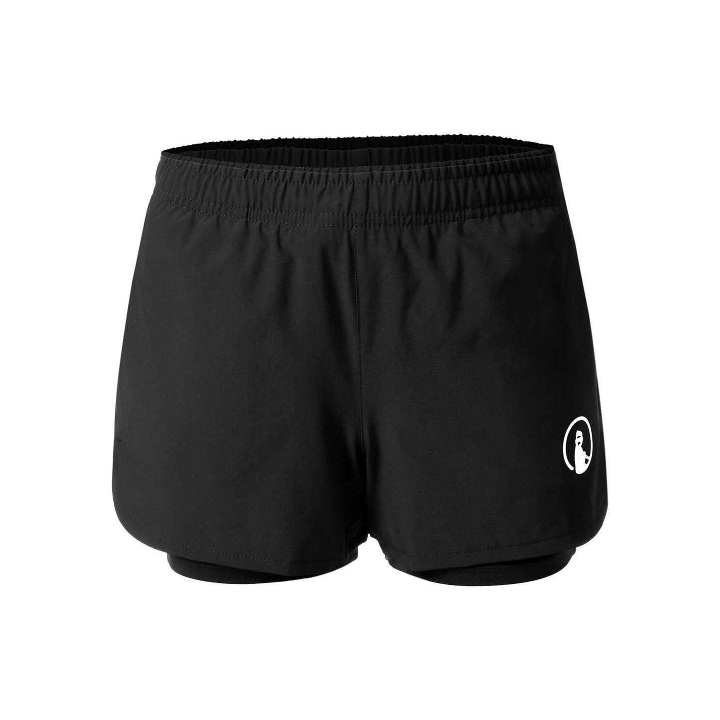 Quiet Please Match 2in1 Shorts Girls-Black,White