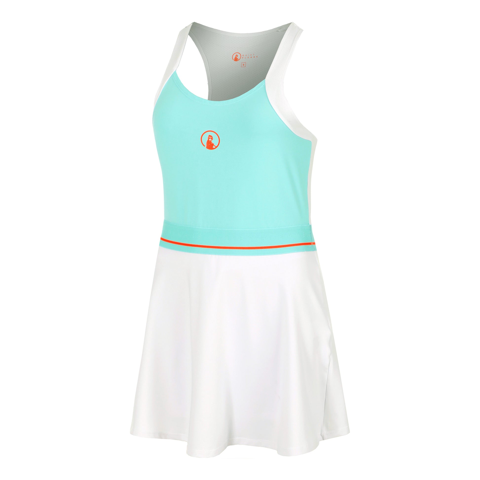 Quiet Please Wild Volley Dress Women-Turquoise,White