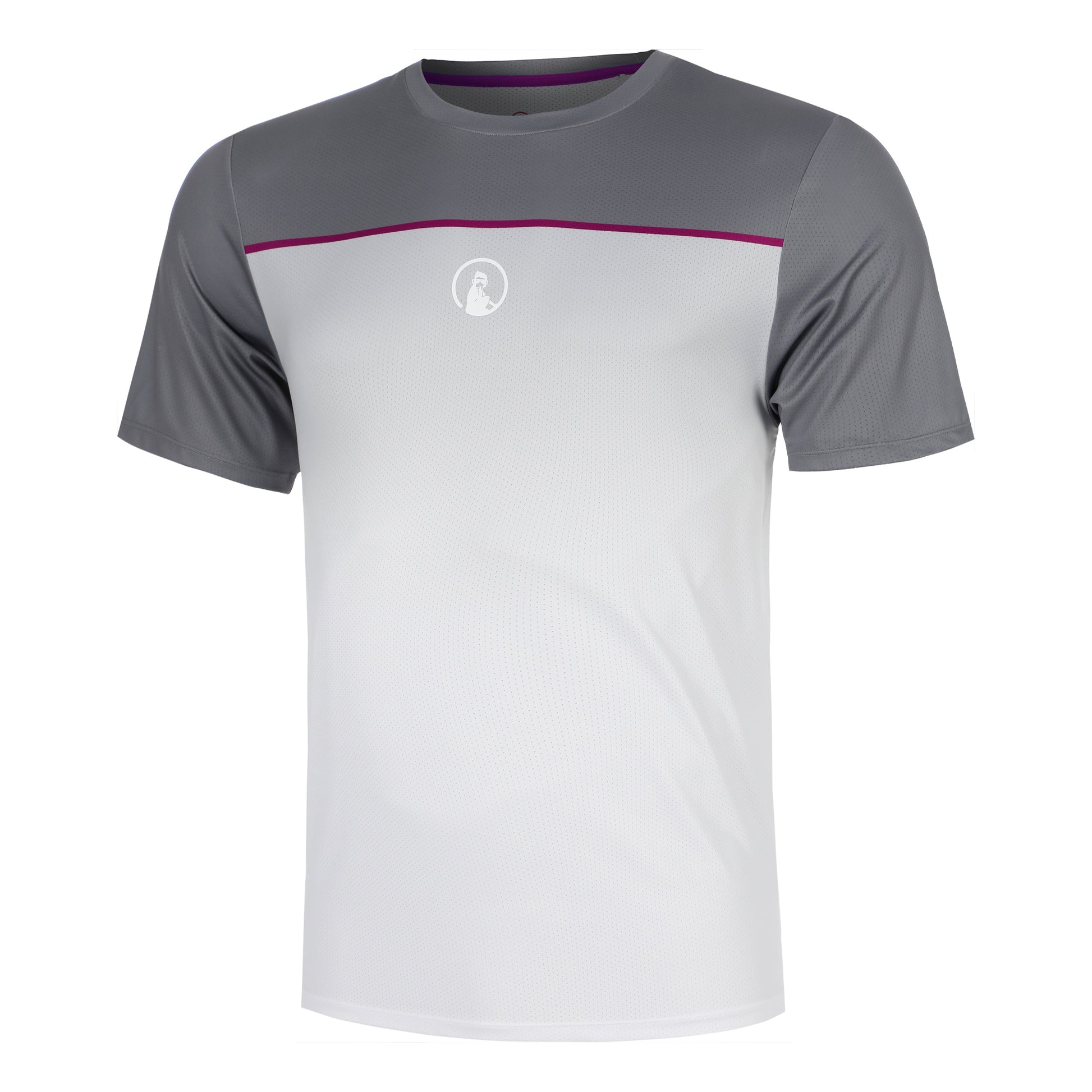 Quiet Please Receiver Faded T-Shirt Men - grey, white
