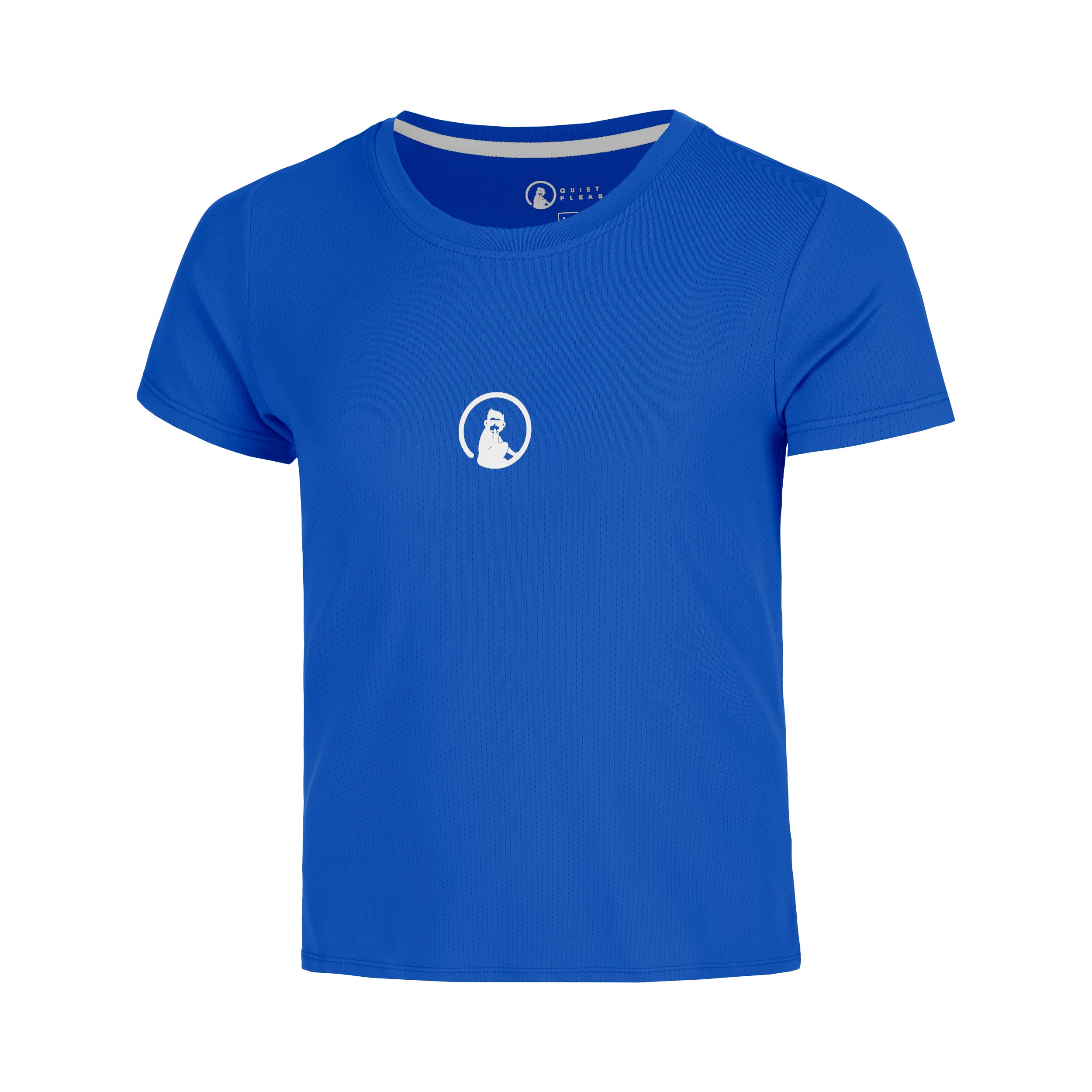 Quiet Please Retriever T-Shirt Girls-blue, white
