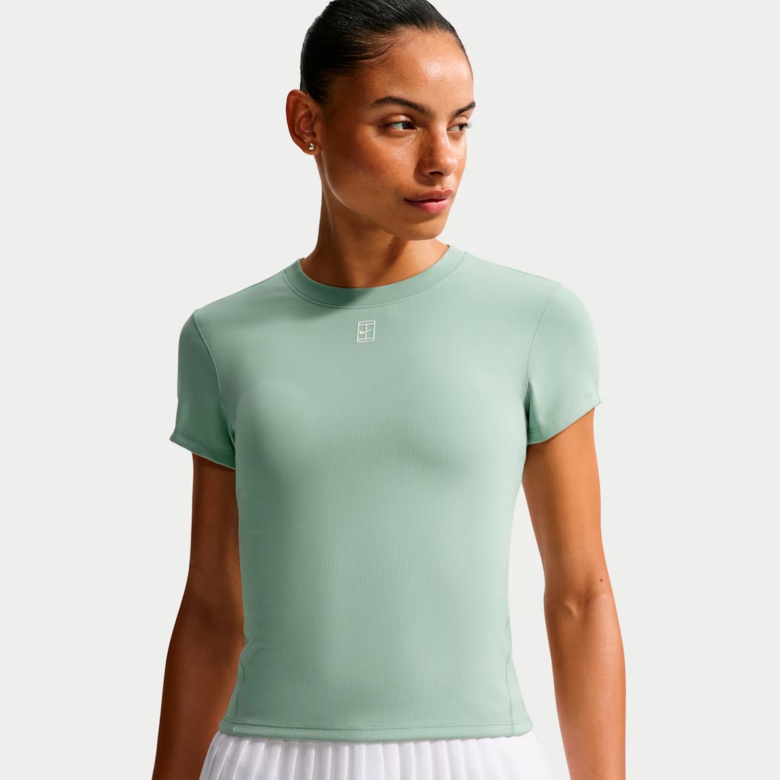 Nike Court Dri-FIT Advantage T-Shirt Women - grey-green, white