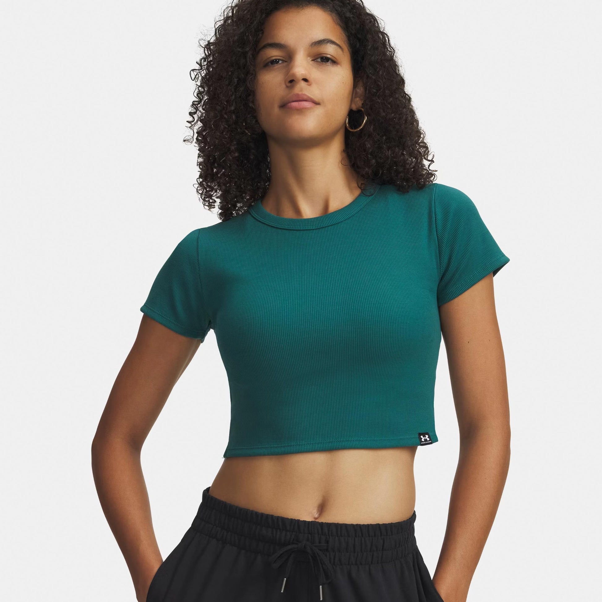 Under Armour Rival Rib Baby T-Shirt Women-green, white