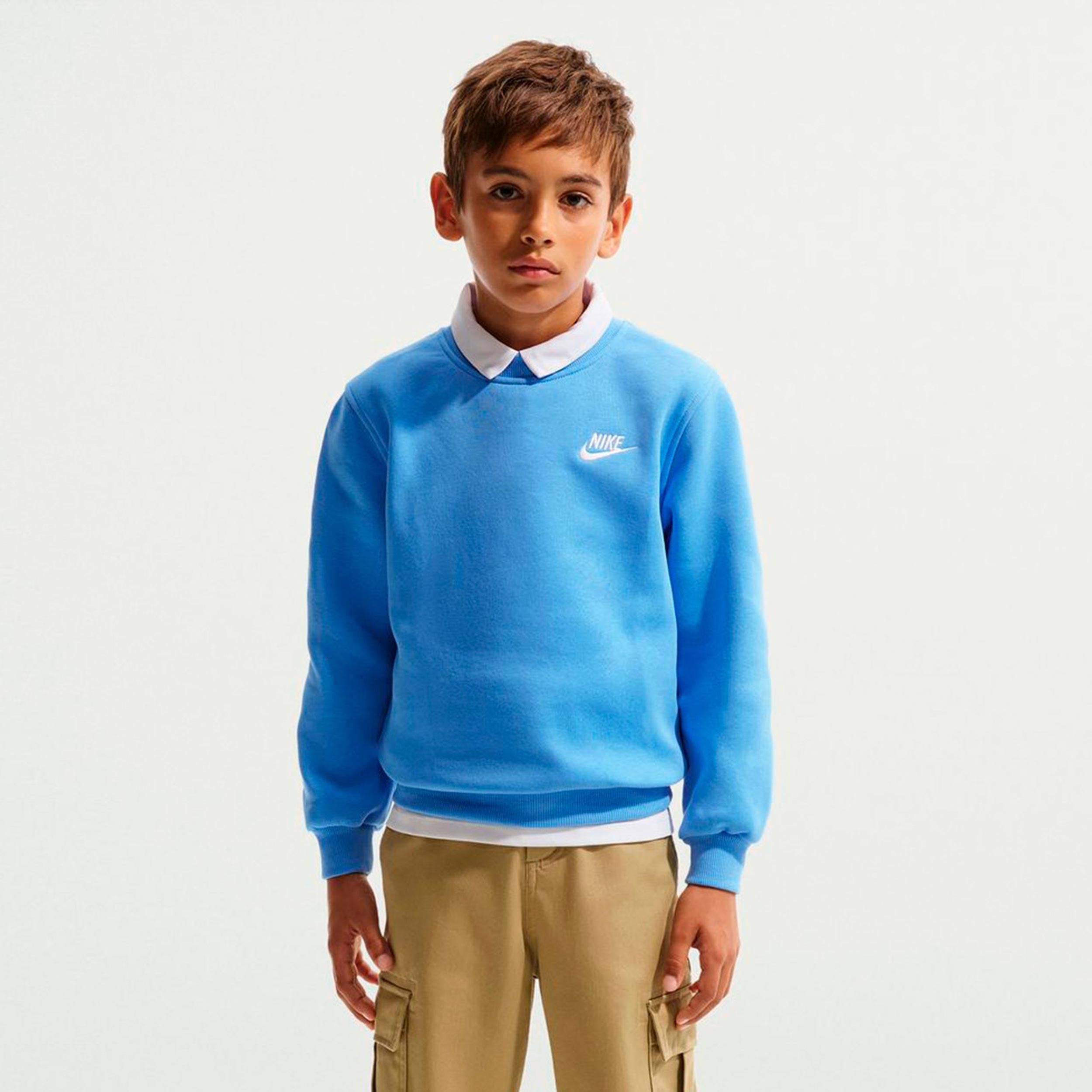 Nike Club Fleece Sweatshirt Kids-light blue
