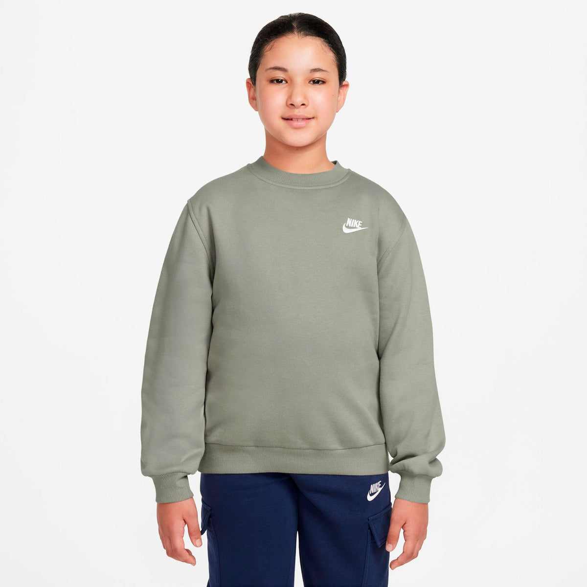 Nike Club Fleece Sweatshirt Kids - grey-green