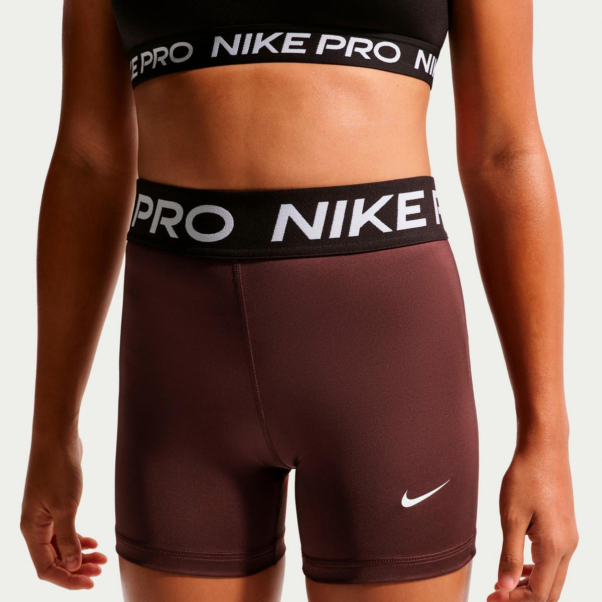 Nike Dri-Fit Big Kids 3in Ball shorts Girls - brown