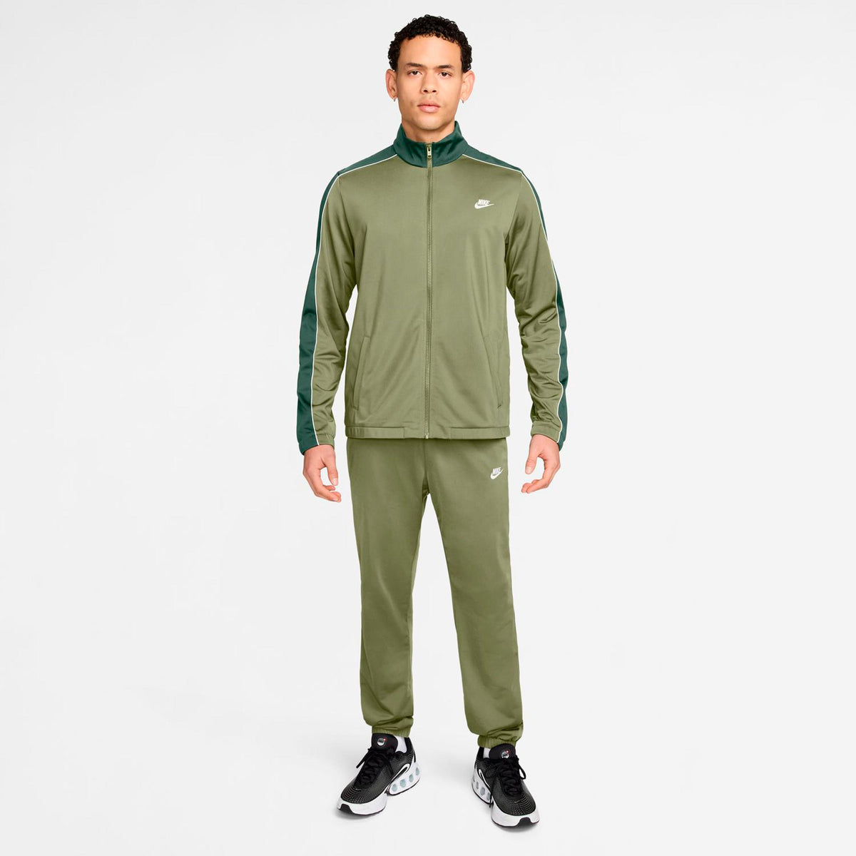 Nike Club Tracksuit Men - olive, white