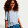 Boxy Essential T-Shirt Kids-blue grey, white