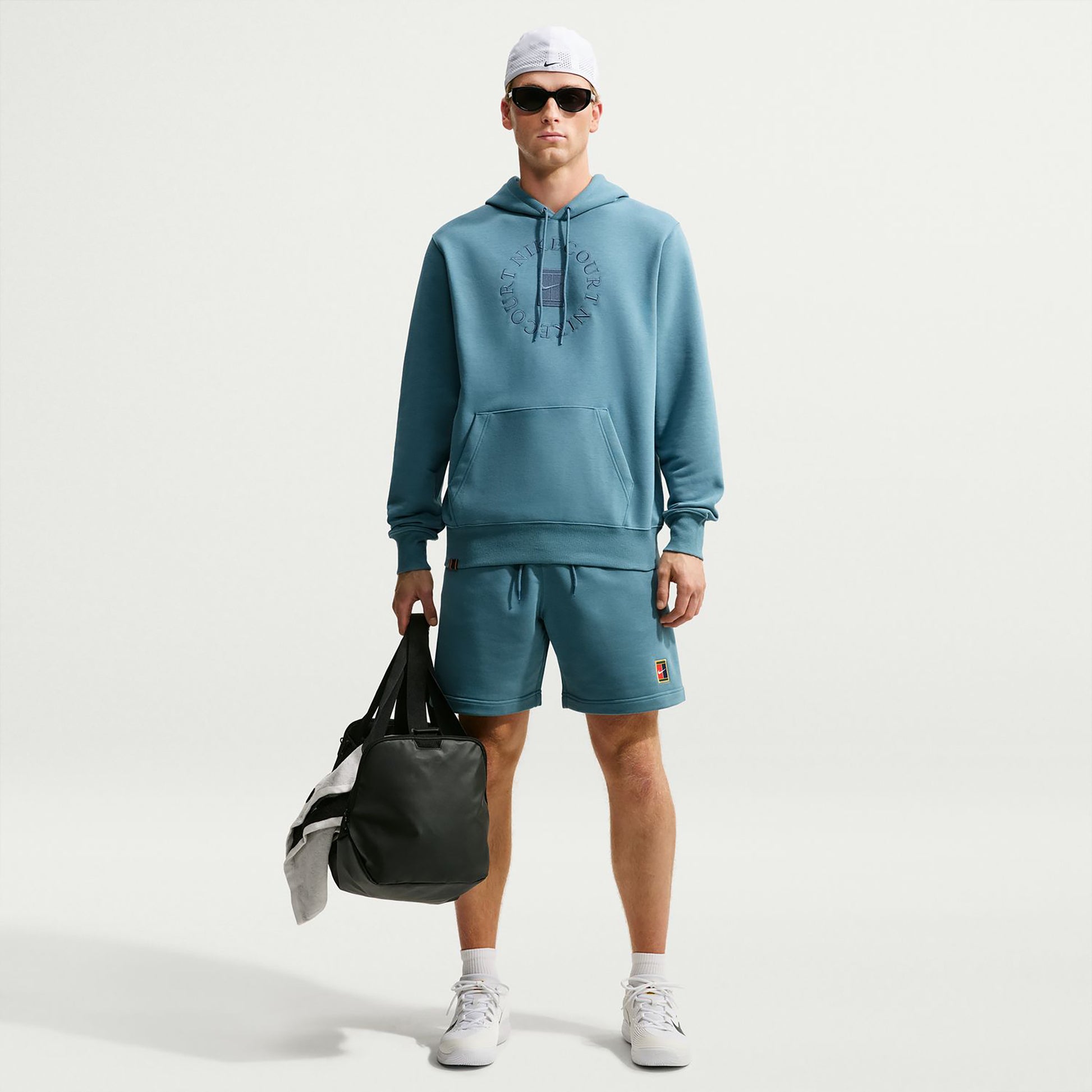 Nike Court Dri-Fit Heritage Hoody Men - petrol