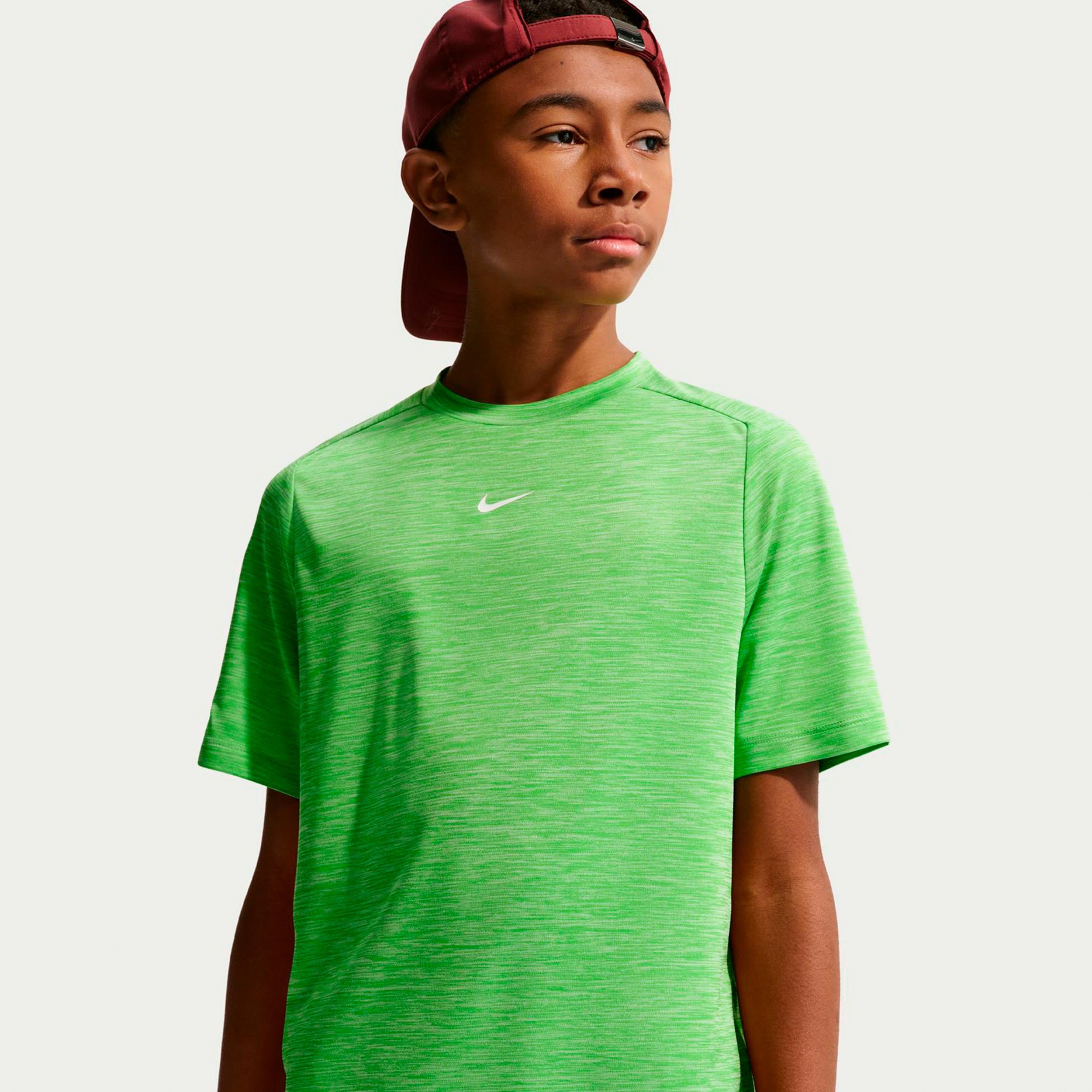 Nike Dri-FIT Multi Heather T-Shirt Kids-green, white