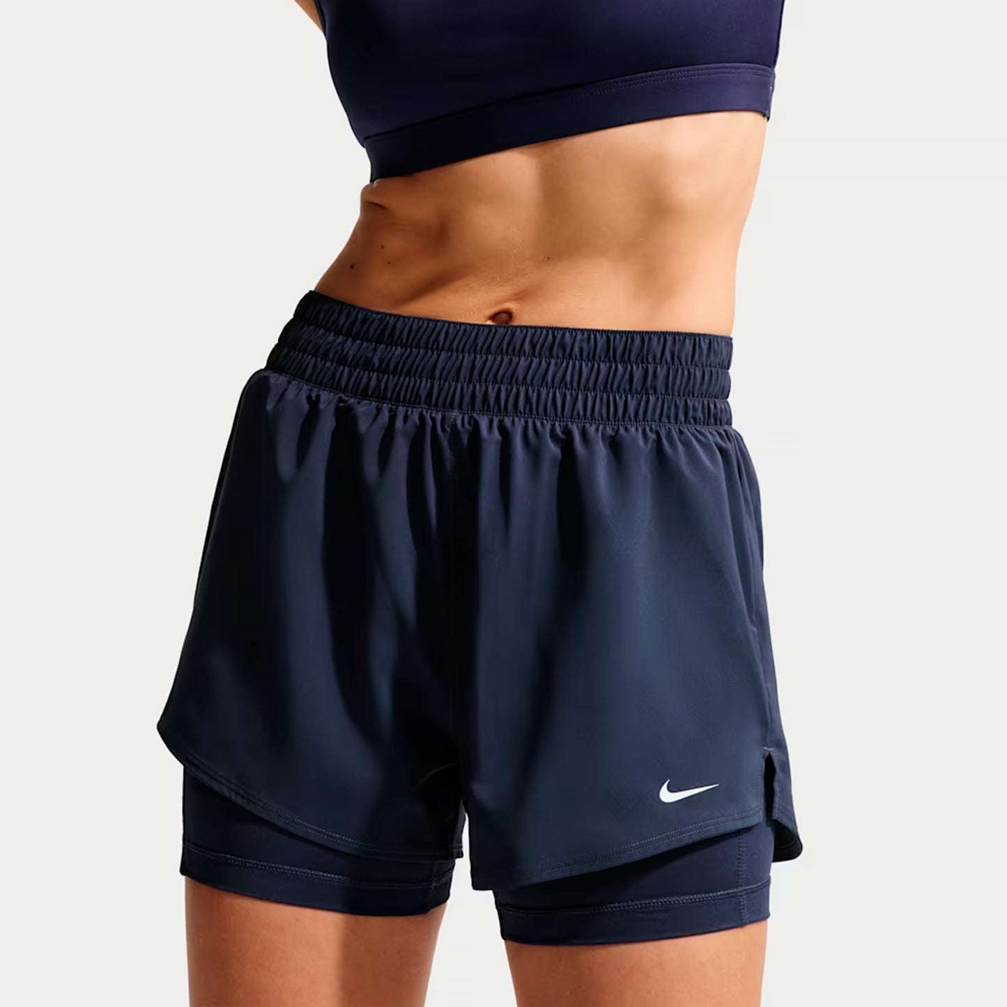 Nike Dri-Fit One High Rise 2in1 3in Shorts Women - dark blue