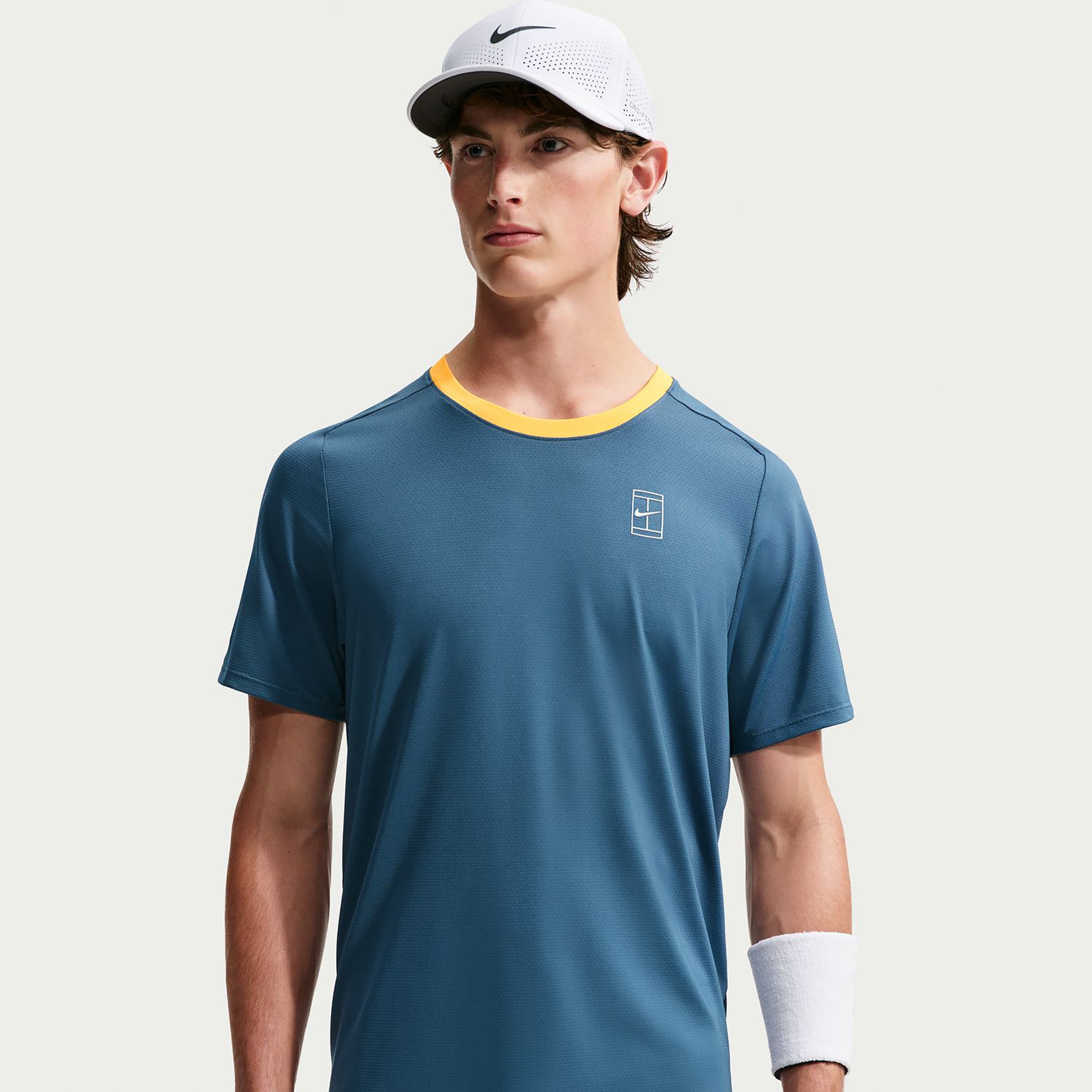 Nike Court Dri-FIT Advantage T-Shirt Men - blue grey, orange
