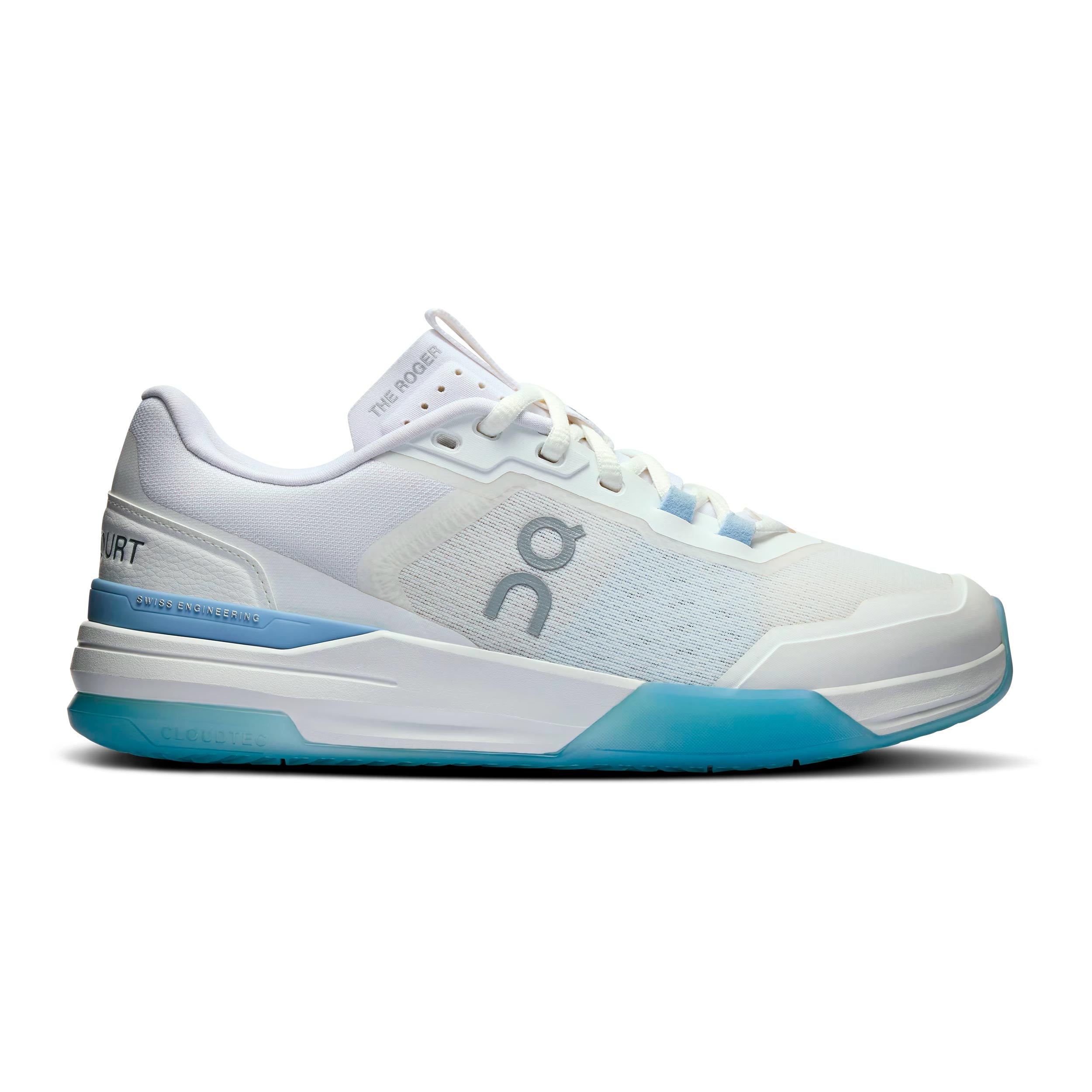 On THE ROGER ADV Pro All court shoe Women - white, light blue