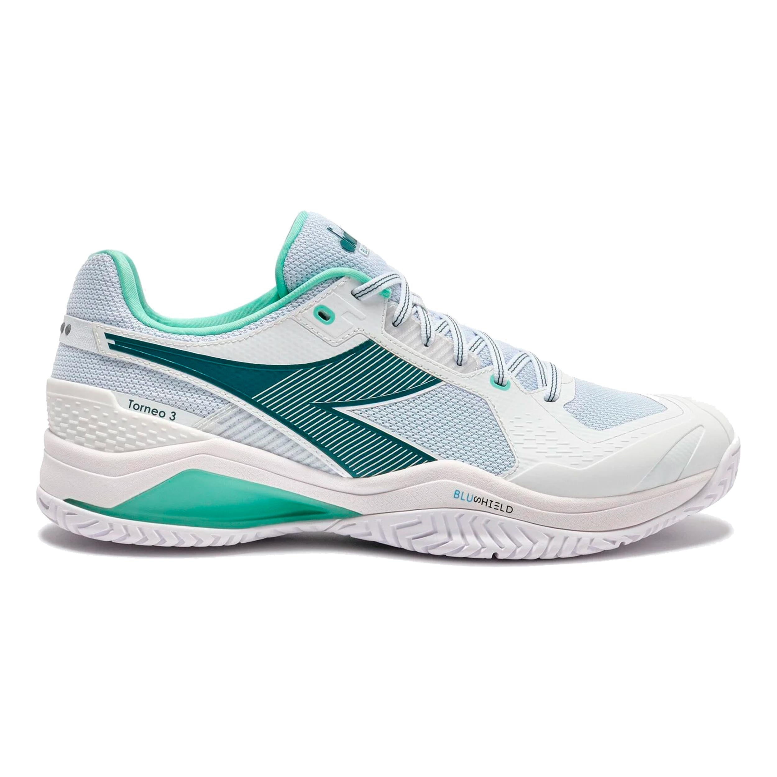 Diadora Blushield Torneo 3 All court shoe Men-white, petrol