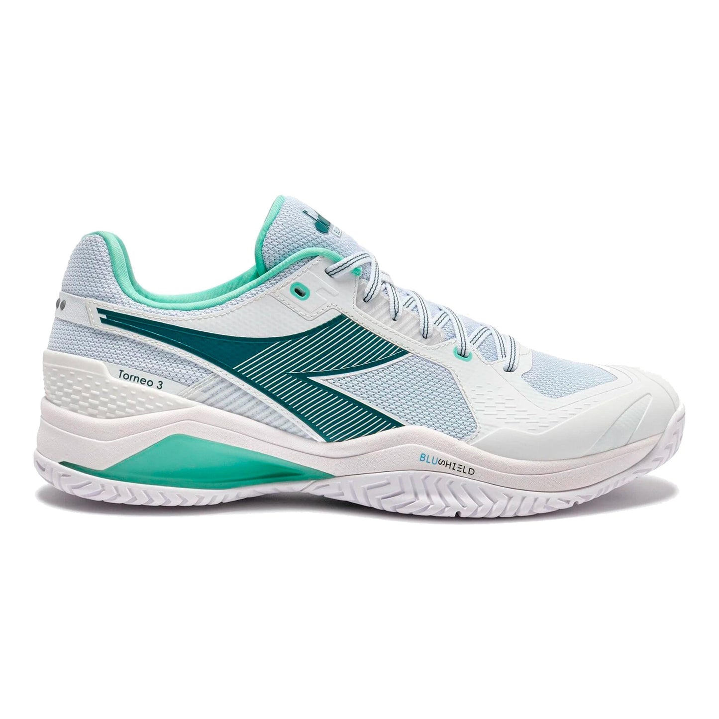 Diadora Blushield Torneo 3 All court shoe Men-white, petrol