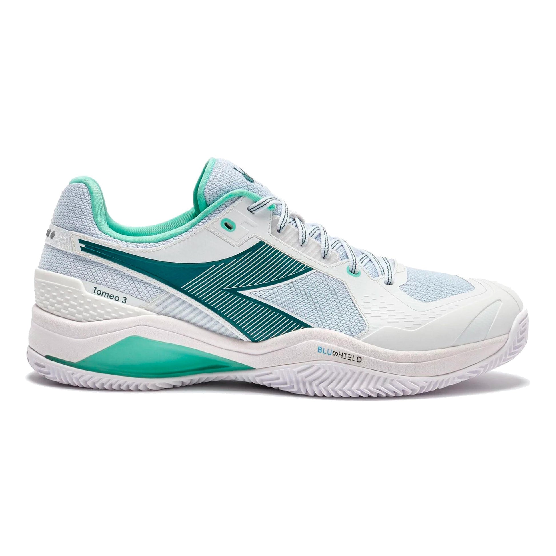 Diadora Blushield Torneo 3 Clay court shoe Men-white, petrol