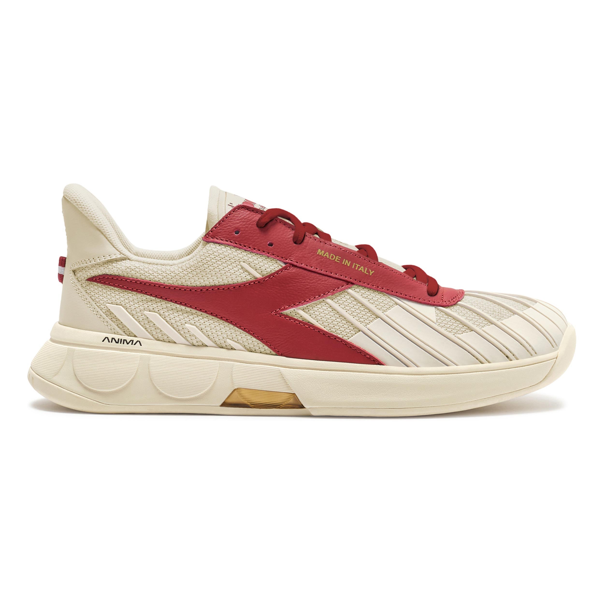 Diadora B. Elite Star made in Italy All court shoe Men-white, dark red