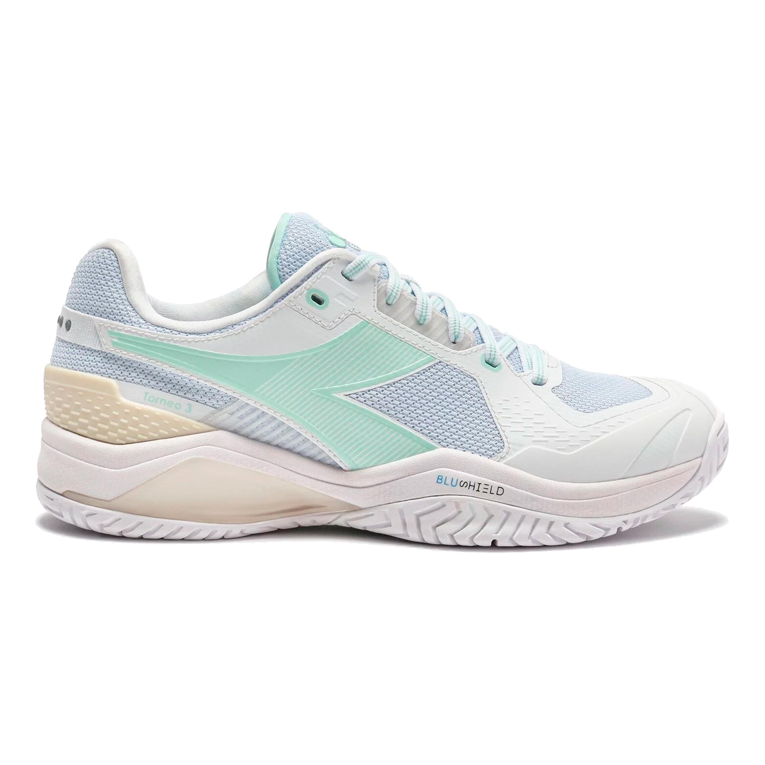 Diadora Blushield Torneo 3 All court shoe Women-white, green