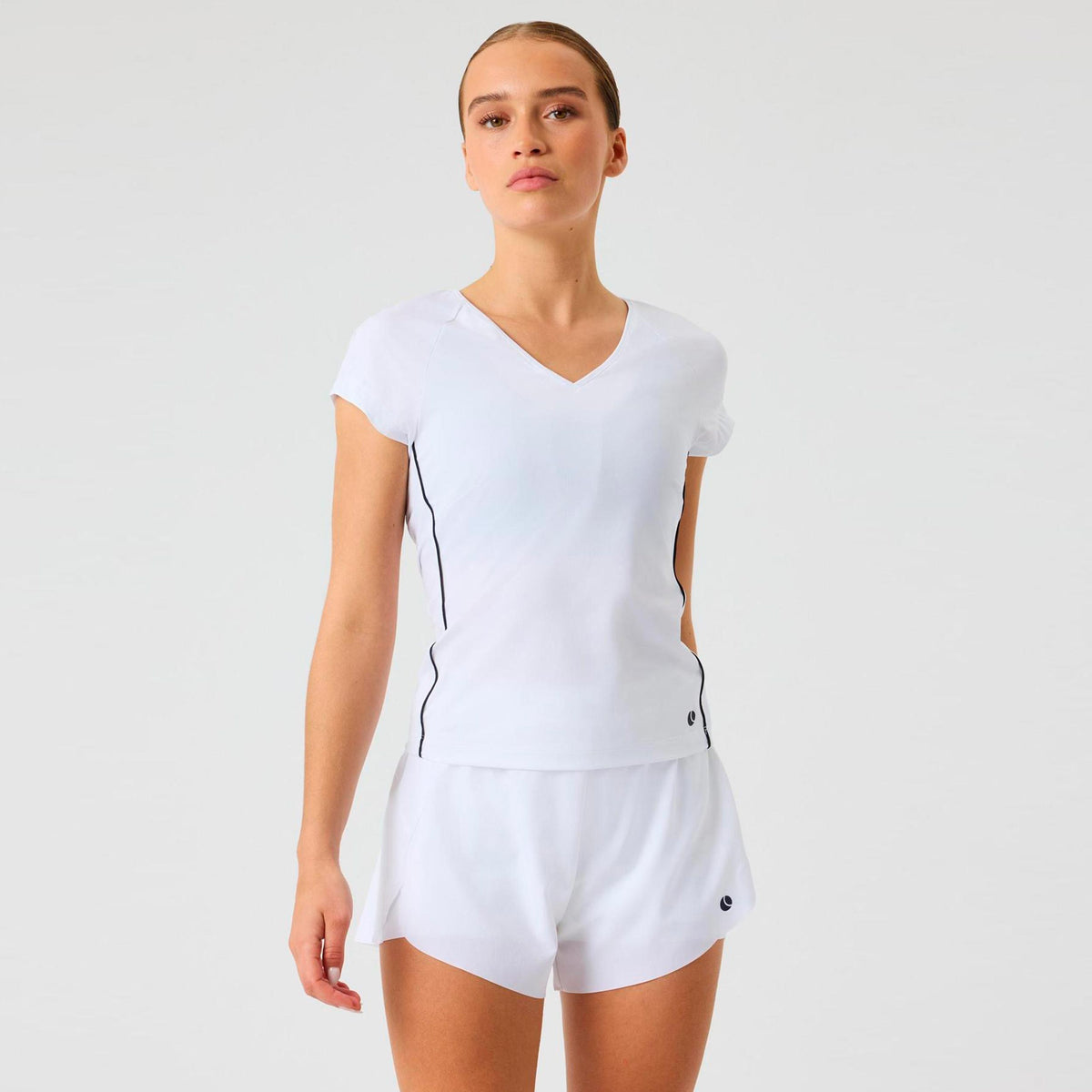 Björn Borg Ace V Neck T-Shirt Women - white