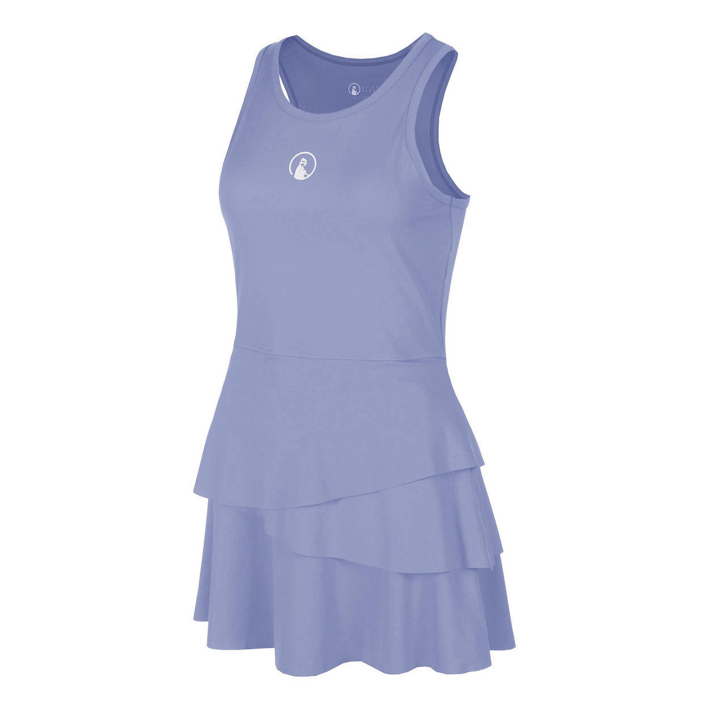 Quiet Please Glow Flounce Dress Women - blue, cream