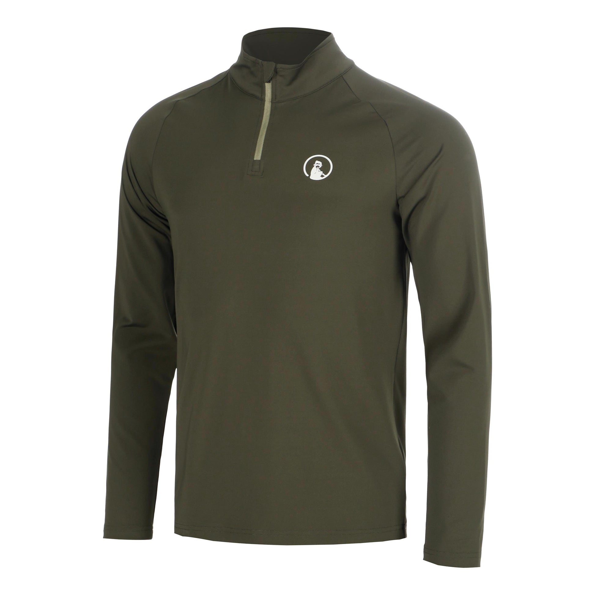 Quiet Please Memories Big Serve 1/4 Zip Long sleeve Men - dark green