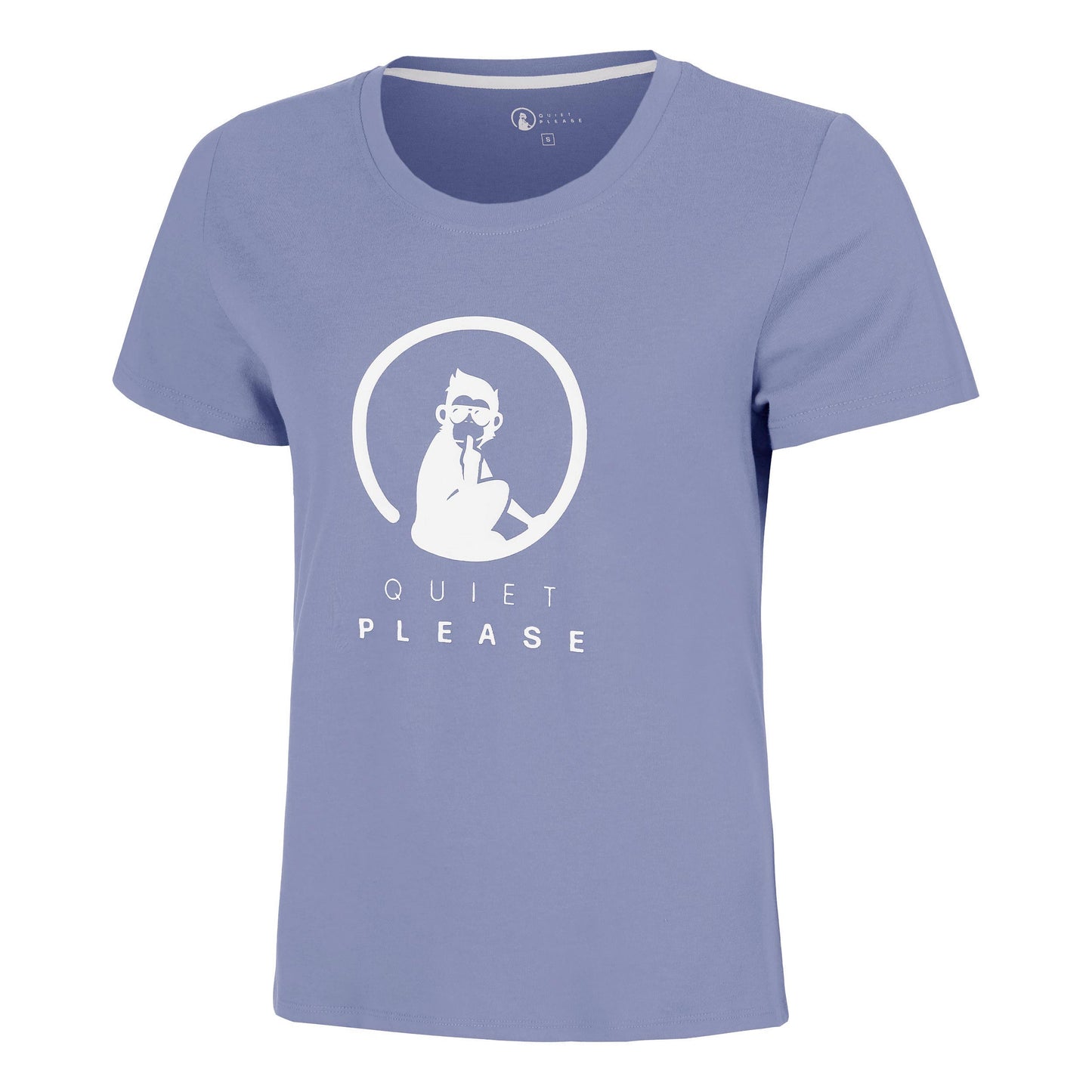 Quiet Please Glow Training T-Shirt Women - blue