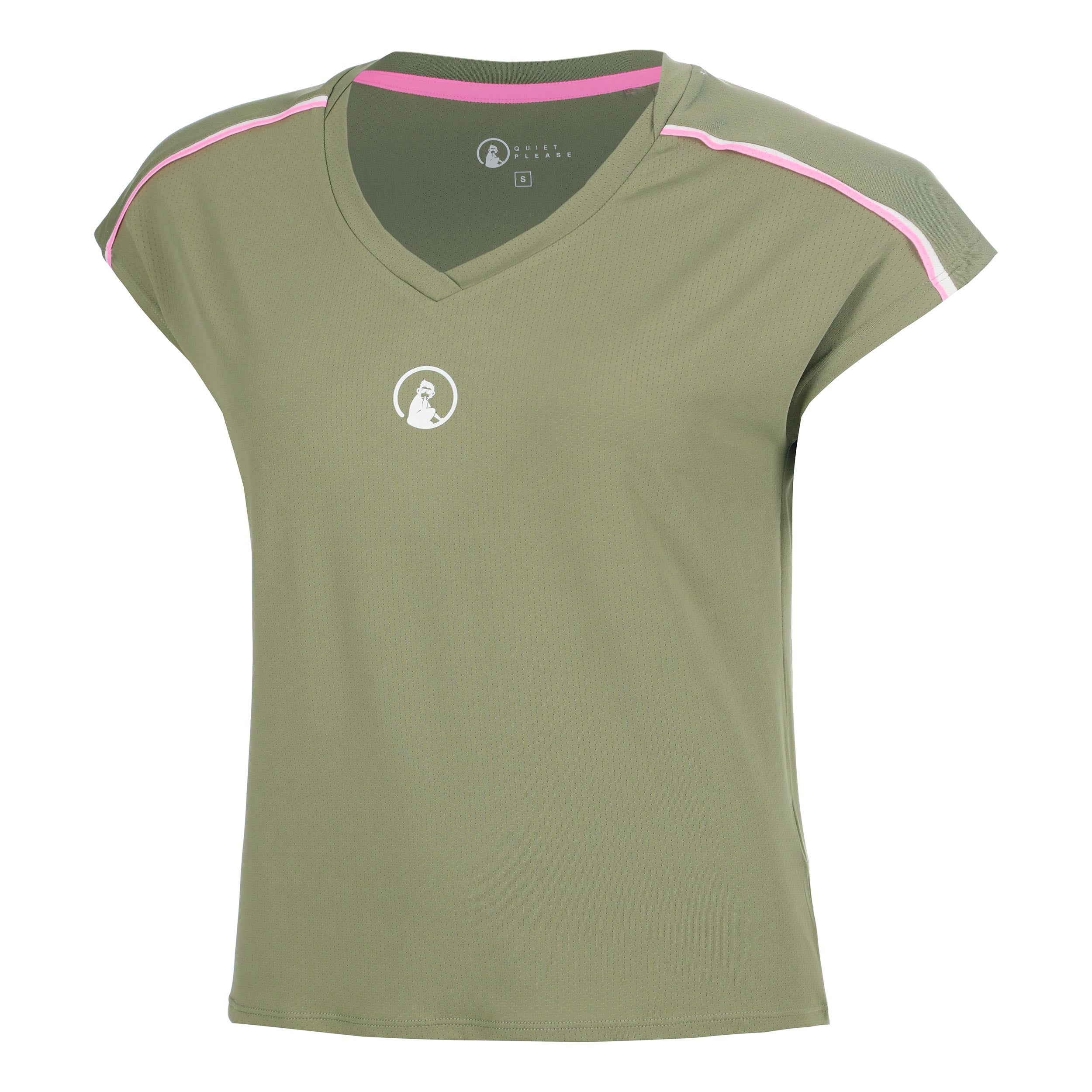 Quiet Please Memories Volley T-Shirt Women - khaki