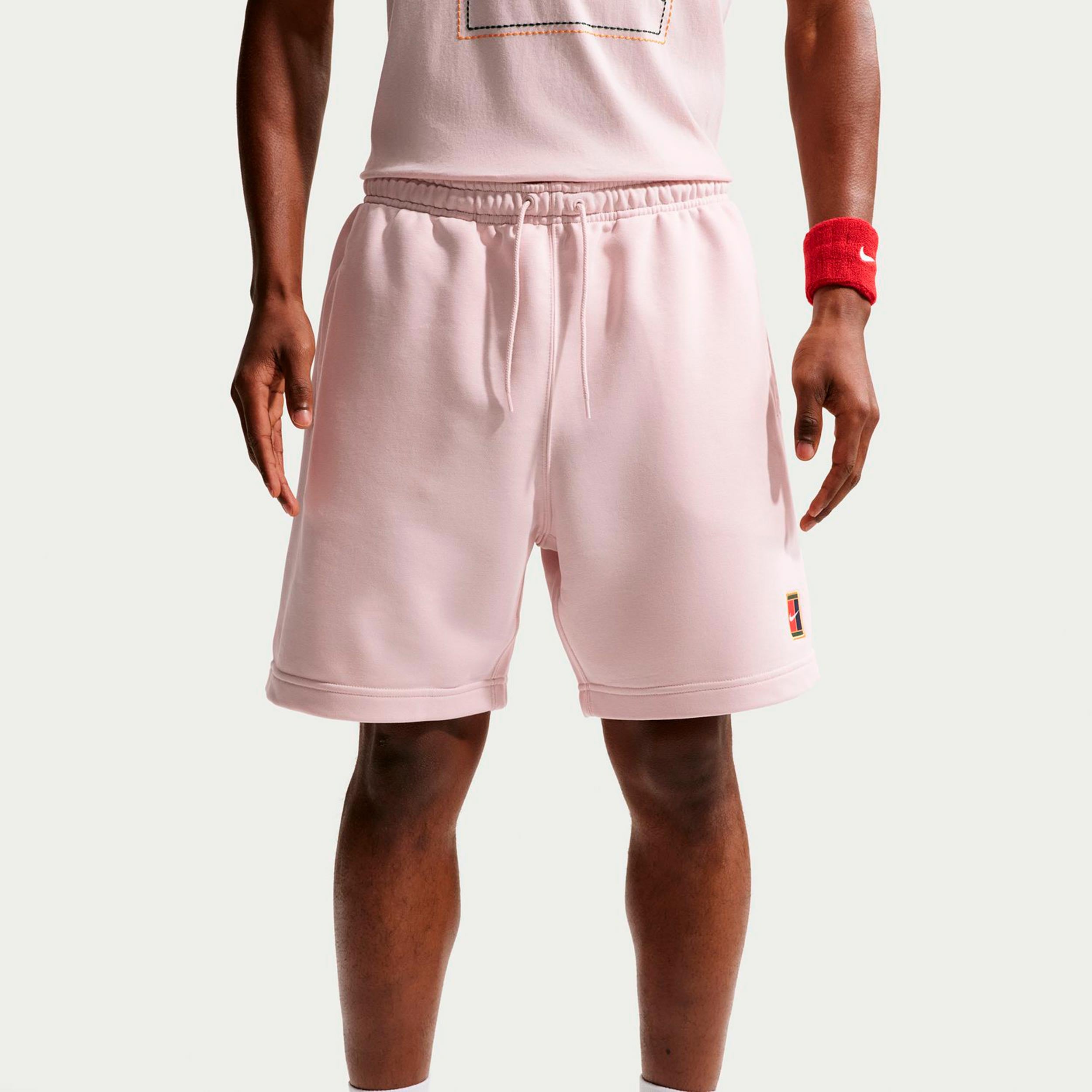 Nike Court Dri-Fit Heritage Fleece Shorts Men - antique pink