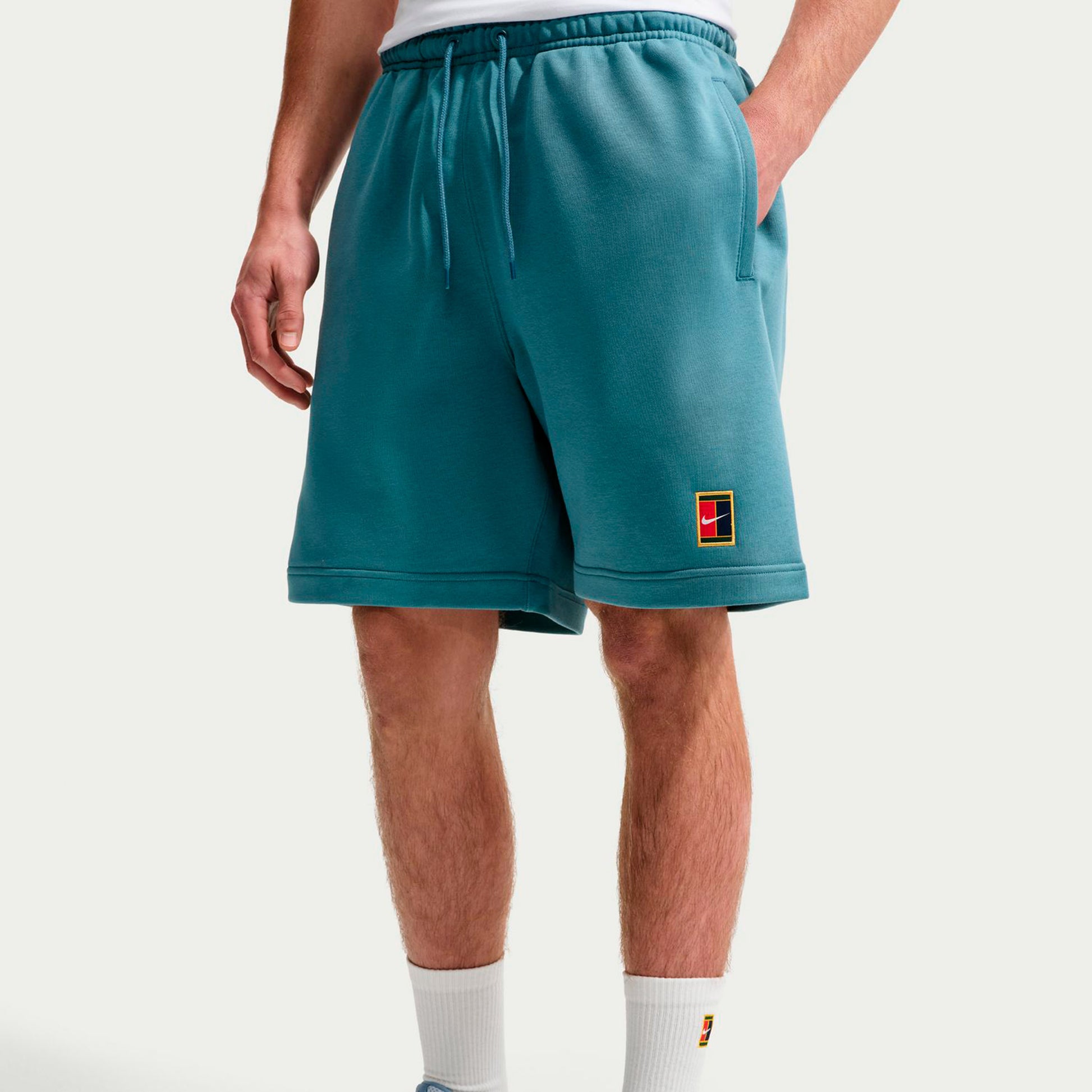 Nike Court Dri-Fit Heritage Fleece Shorts Men - petrol